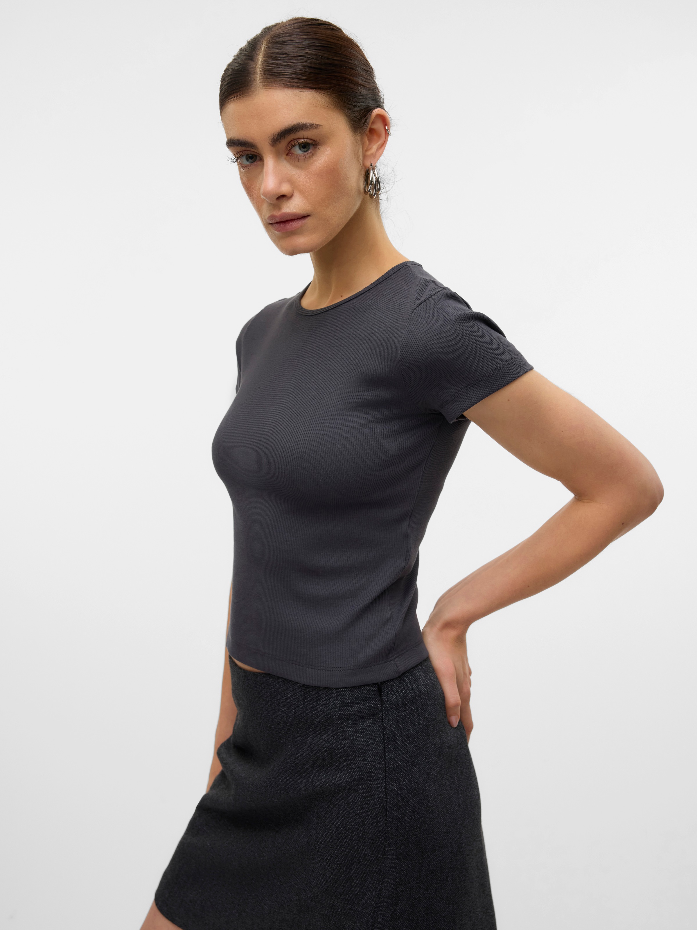 Vero Moda Rundhalsshirt "VMCHLOE SS SHORT TOP JRS NOOS" günstig online kaufen