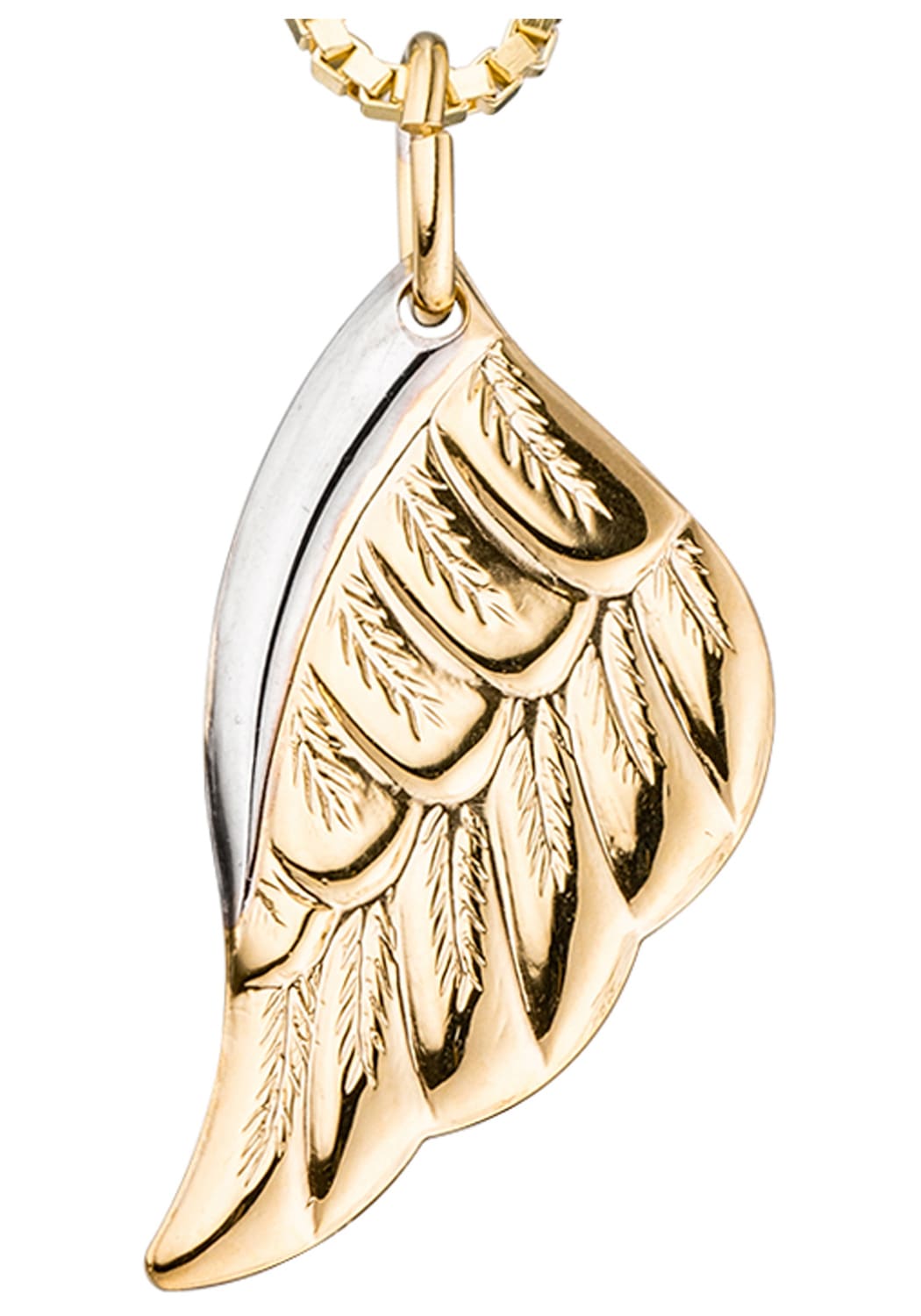 JOBO Flügelanhänger »Anhänger Engelsflügel«, 333 Gold bicolor
