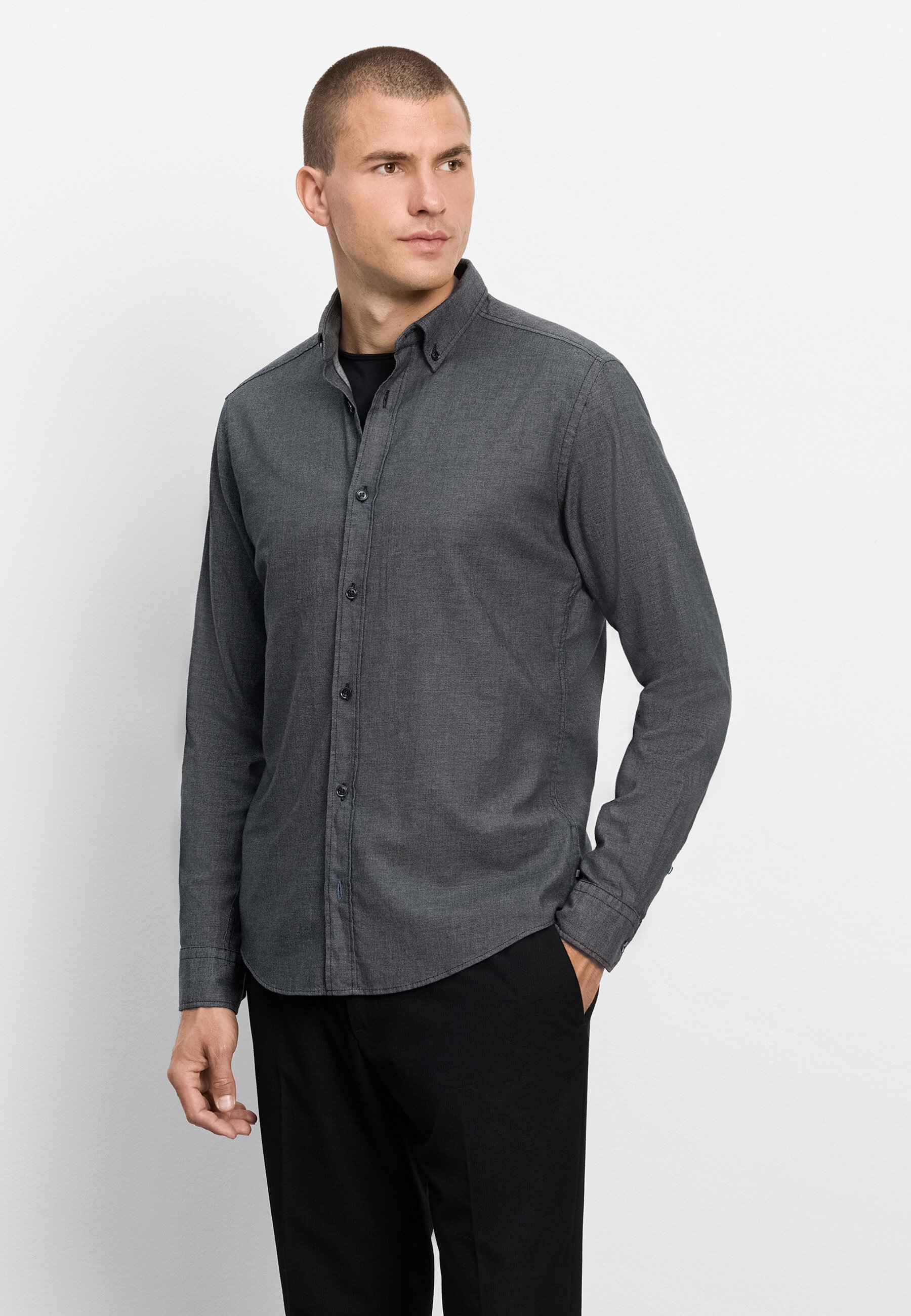 OLYMP Langarmhemd "OLYMP Casual, Regular Fit, Button-down"