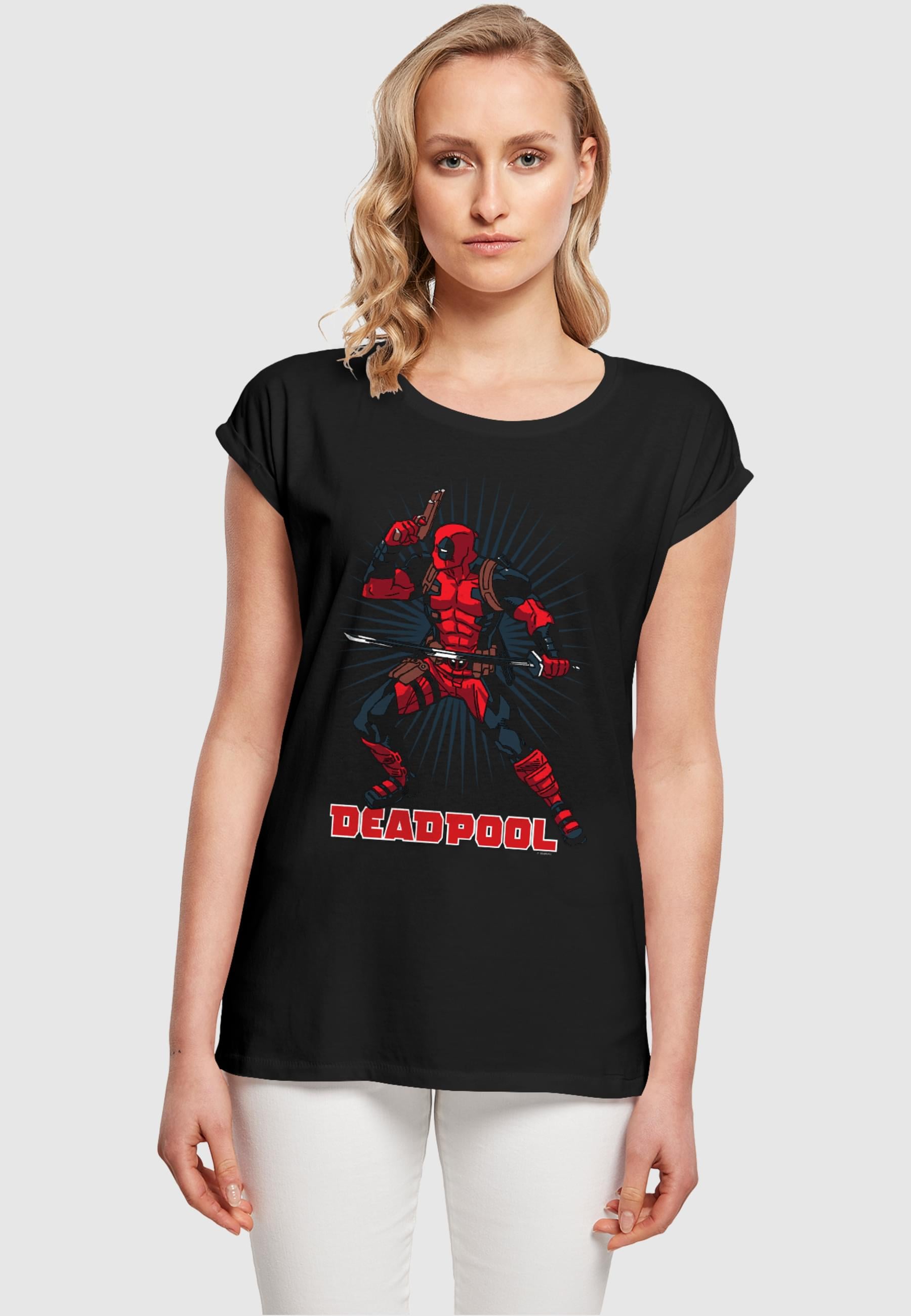 ABSOLUTE CULT T-Shirt "ABSOLUTE CULT Damen Ladies Deadpool - Gun Sword Burs günstig online kaufen