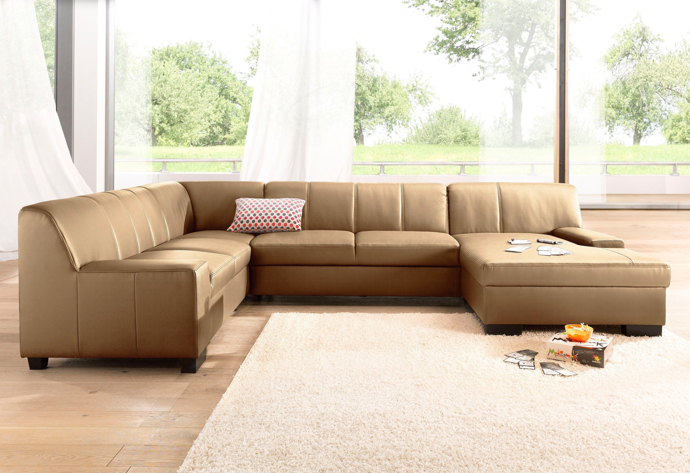 DOMO collection Wohnlandschaft "Norma Top, elegant und modern, flache Armle günstig online kaufen