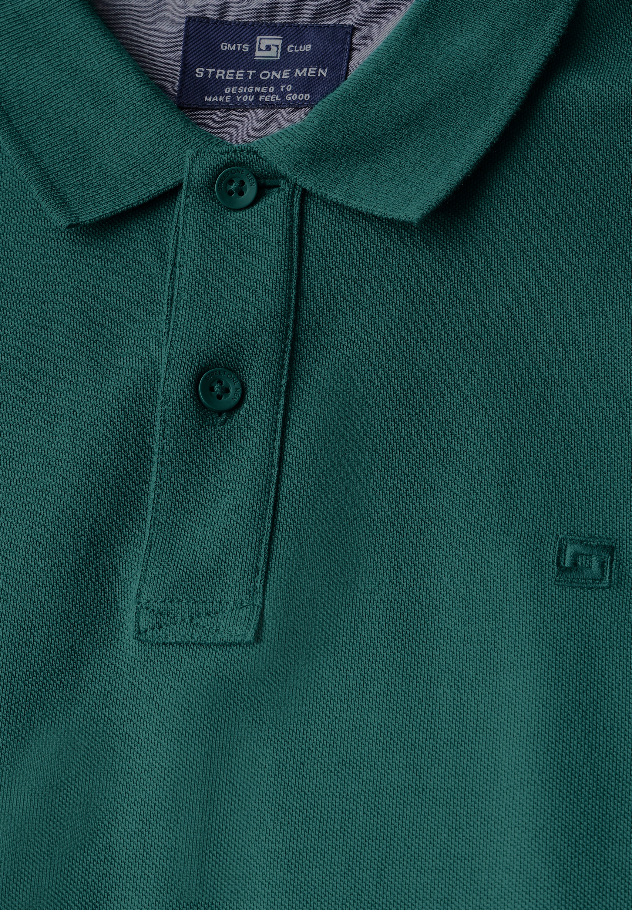STREET ONE MEN Poloshirt, aus reiner Baumwolle