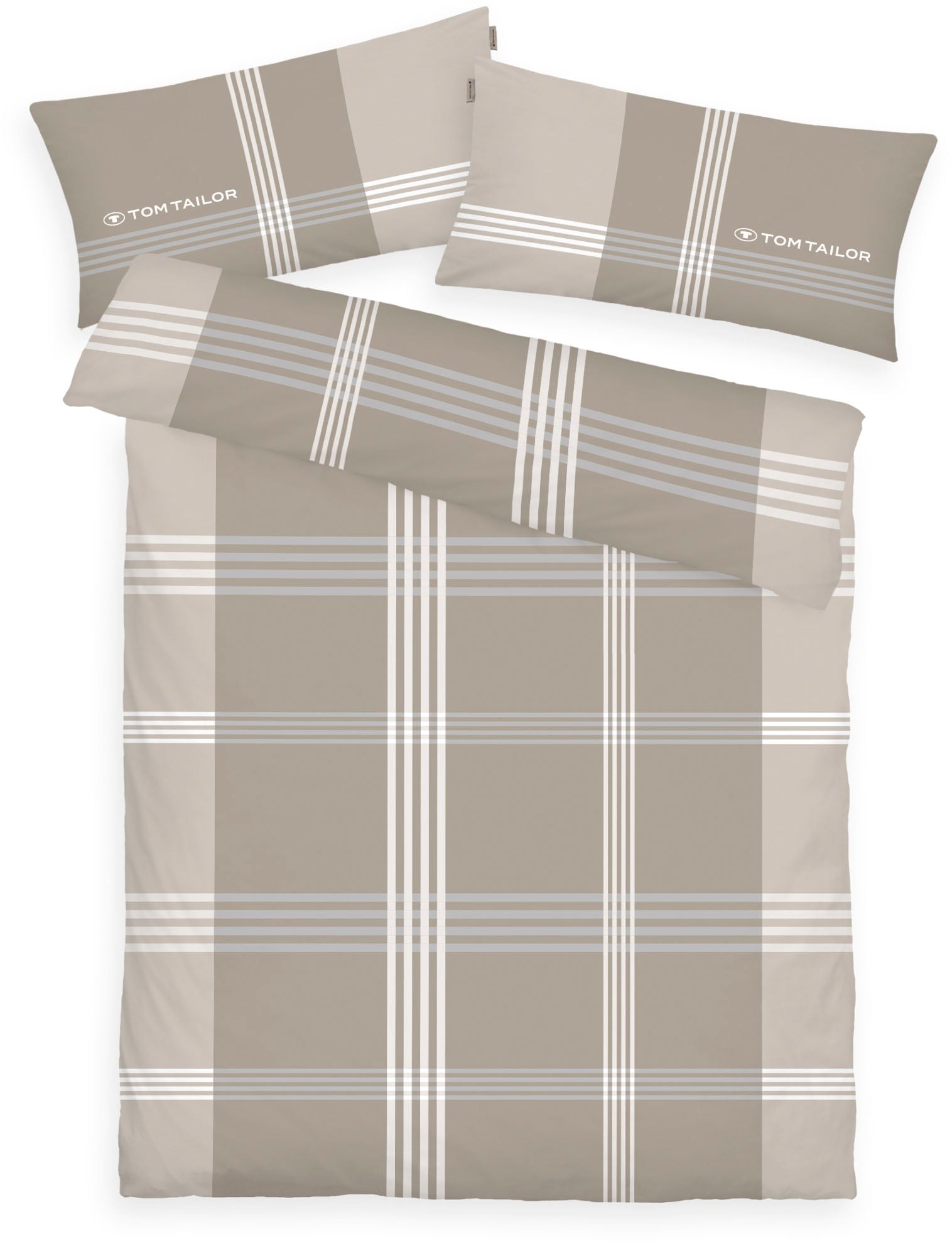 TOM TAILOR HOME Bettwäsche "Ole" 2 Stk. karierte Bettwäsche aus Baumwolle, günstig online kaufen