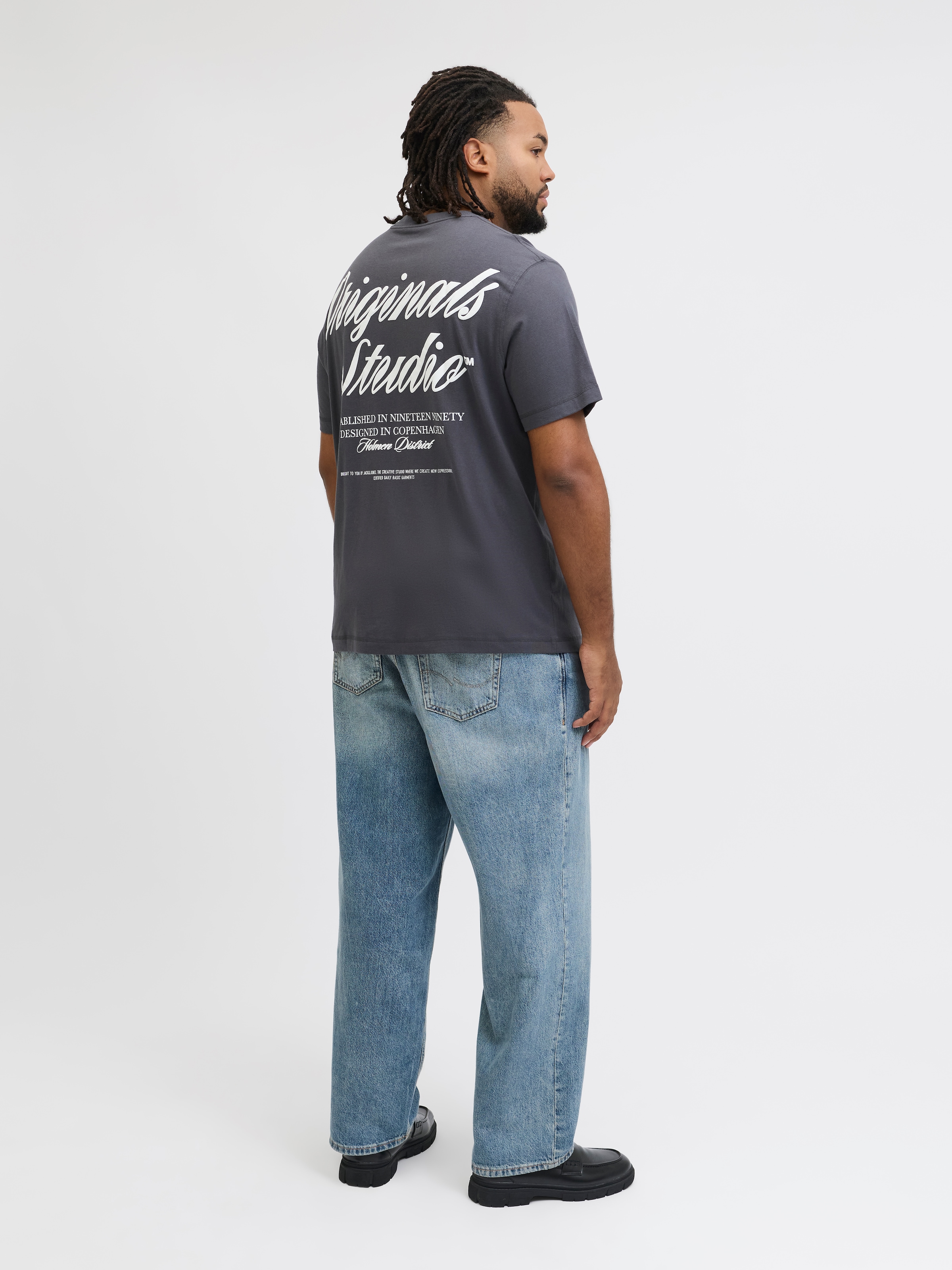 Jack & Jones PlusSize Kurzarmshirt »JORNORREBRO TYPO TEE SS CREW NECK  PLS« Baumwolle, regular fit