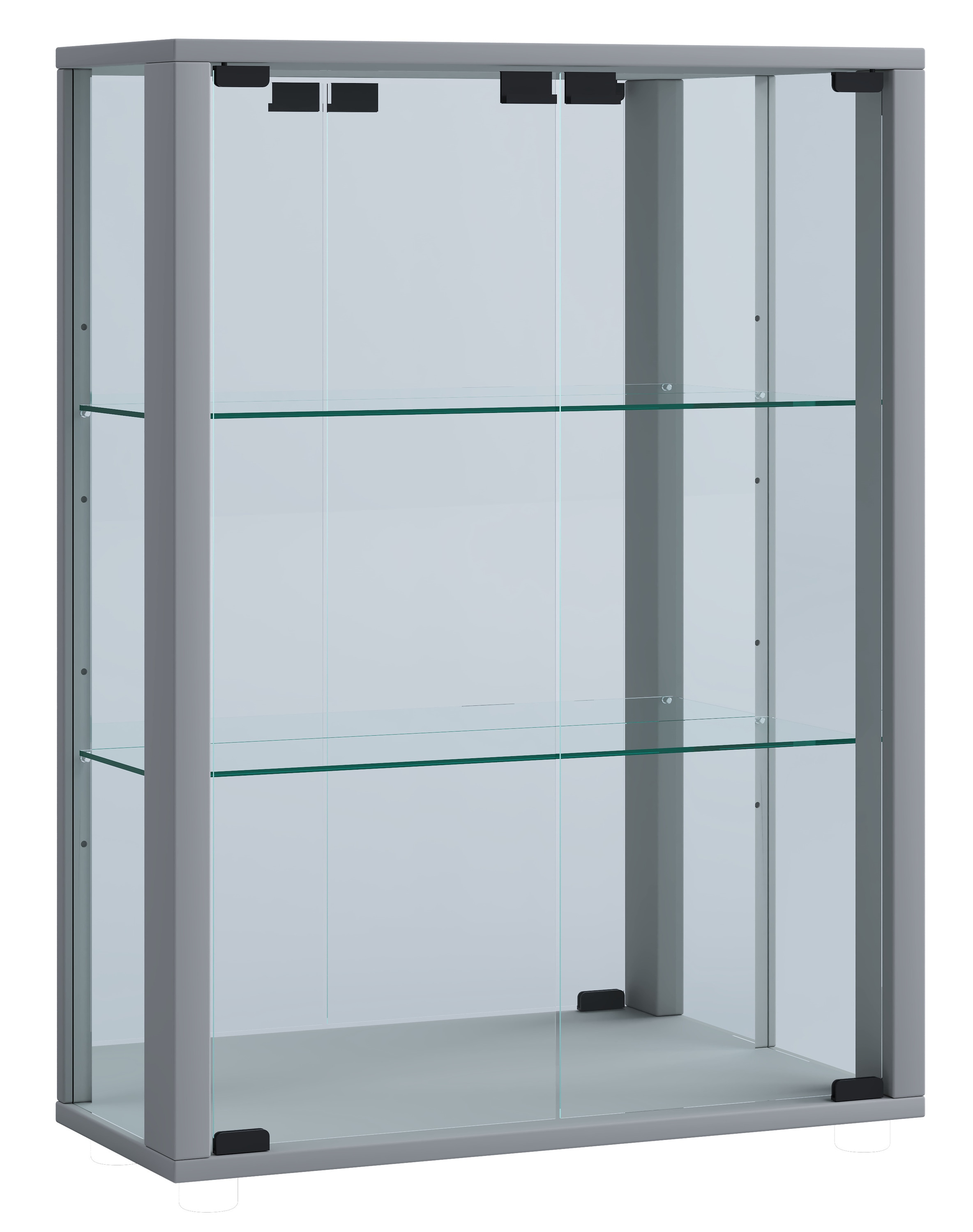 VCM Wandregal »VCM Glasvitrine hängend | Vitrine Glas mit ESG-Sicherheitsglas | Maße ca. H. 80 x B. 60 x T. 25 cm | Hängevitrine Glas | Modern und platzsparend | Glas Vitrinenschrank - Udina Spiegel«