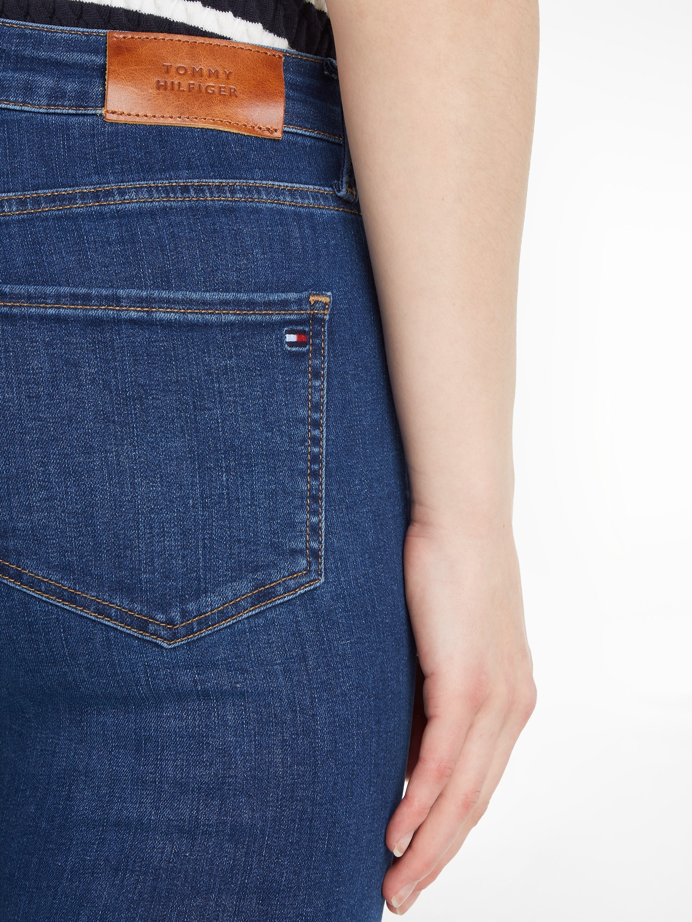 Tommy Hilfiger Skinny-fit-Jeans »TH FLEX HARLEM U SKINNY HW KAI«, in blauer  Waschung online kaufen | BAUR