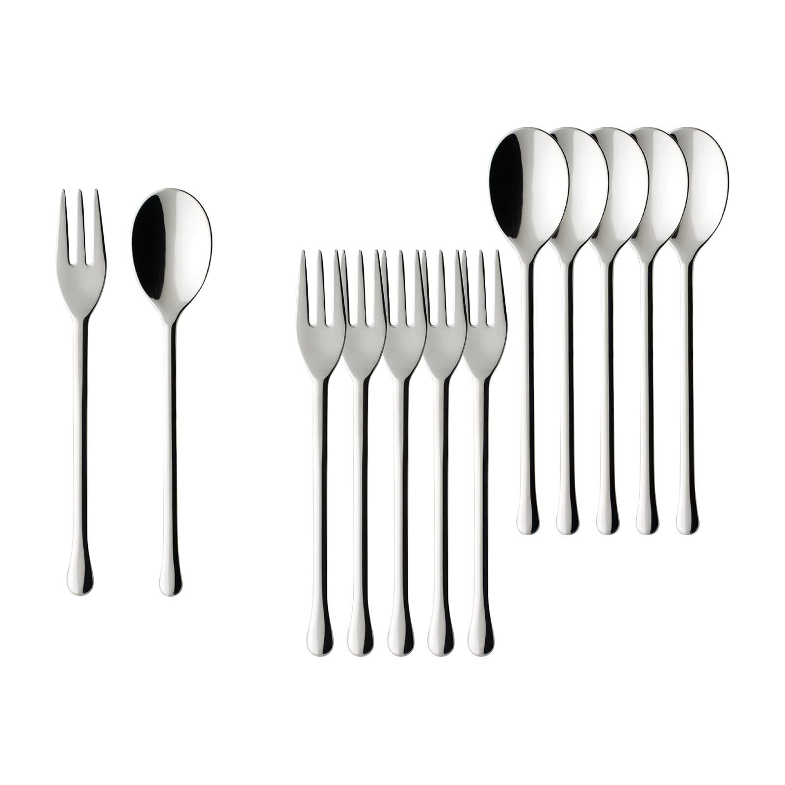 Villeroy & Boch Besteck-Set "Kaffeebesteck Bundle Udine 12er Set edelstahl" Spülmaschinenfest