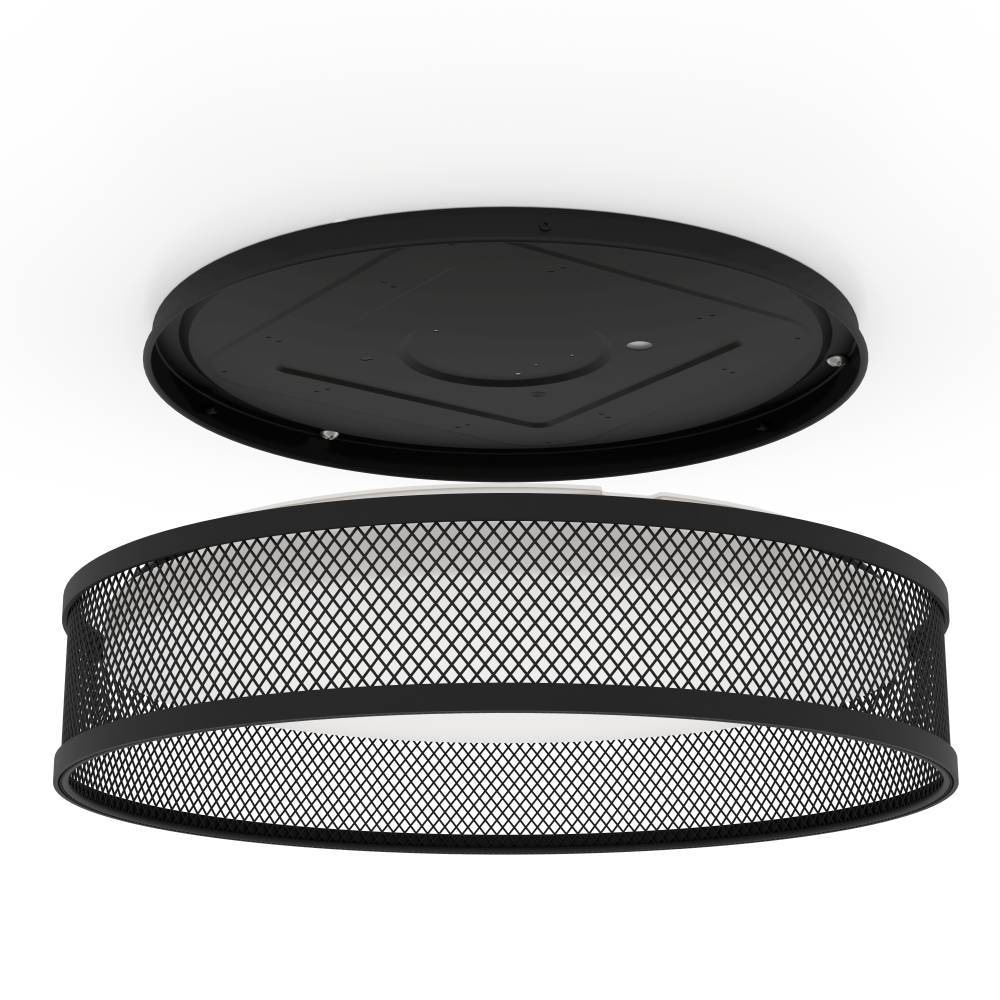 EGLO Deckenleuchte »LUPPINERIA«, 1 flammig, Leuchtmittel LED-Modul | LED fest integriert, Deckenleuchte, Metall in Schwarz und Kunststoff in Weiß, Ø 38,5 cm