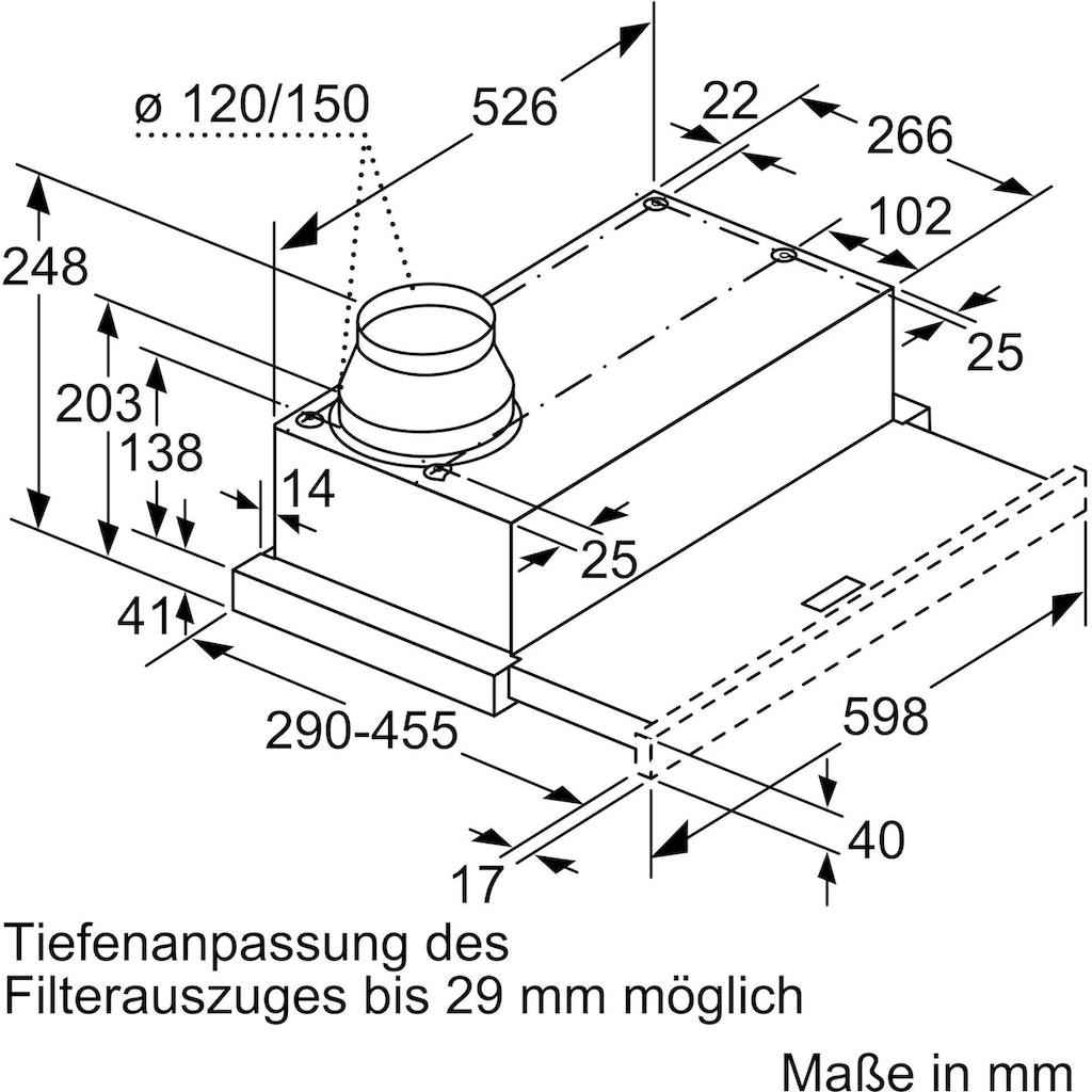 BOSCH Flachschirmhaube »DFL063W56«