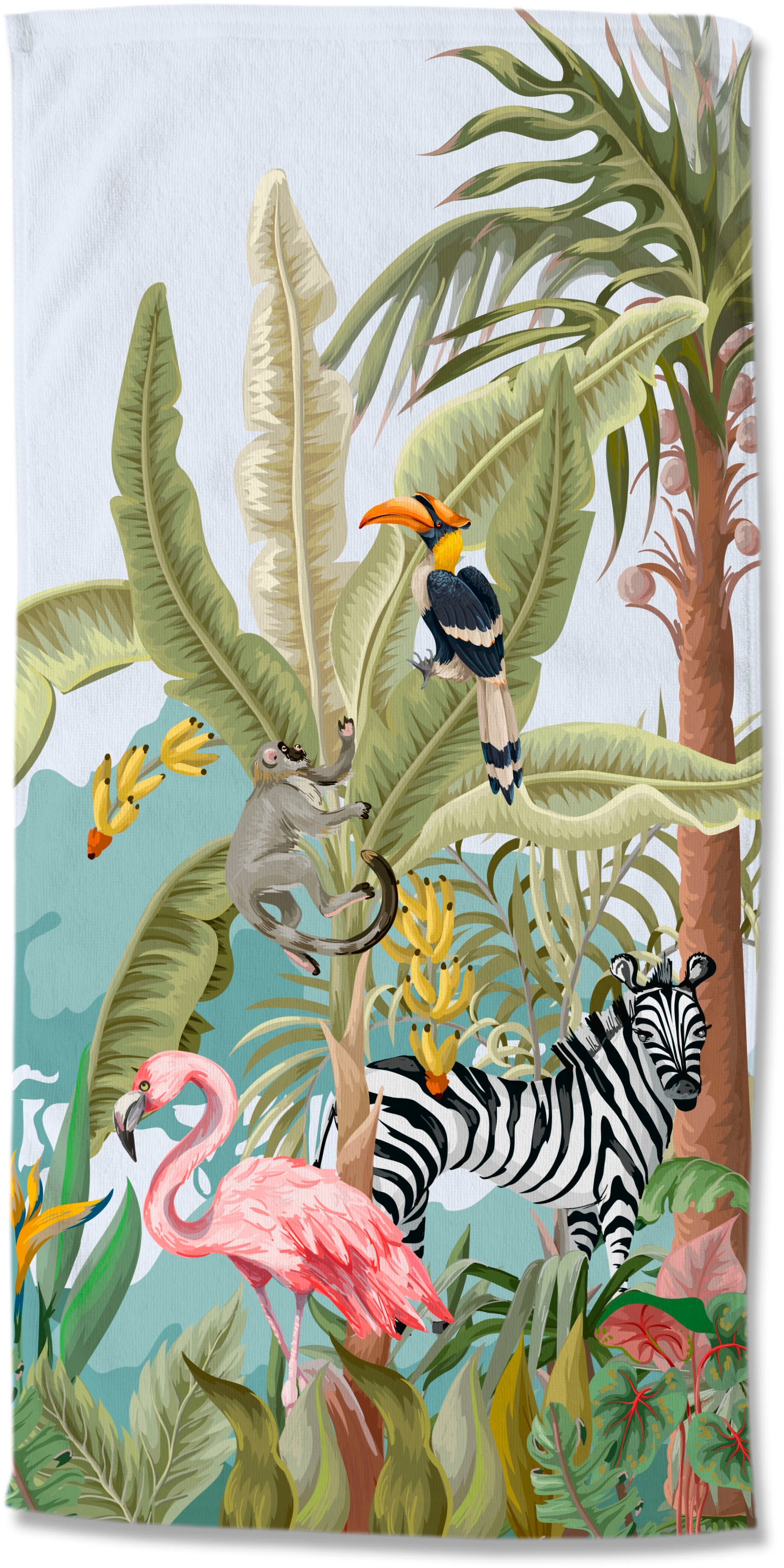 good morning Strandtuch "Jungle party" Mikrofaser, 75x150, Schnelltrocknend günstig online kaufen