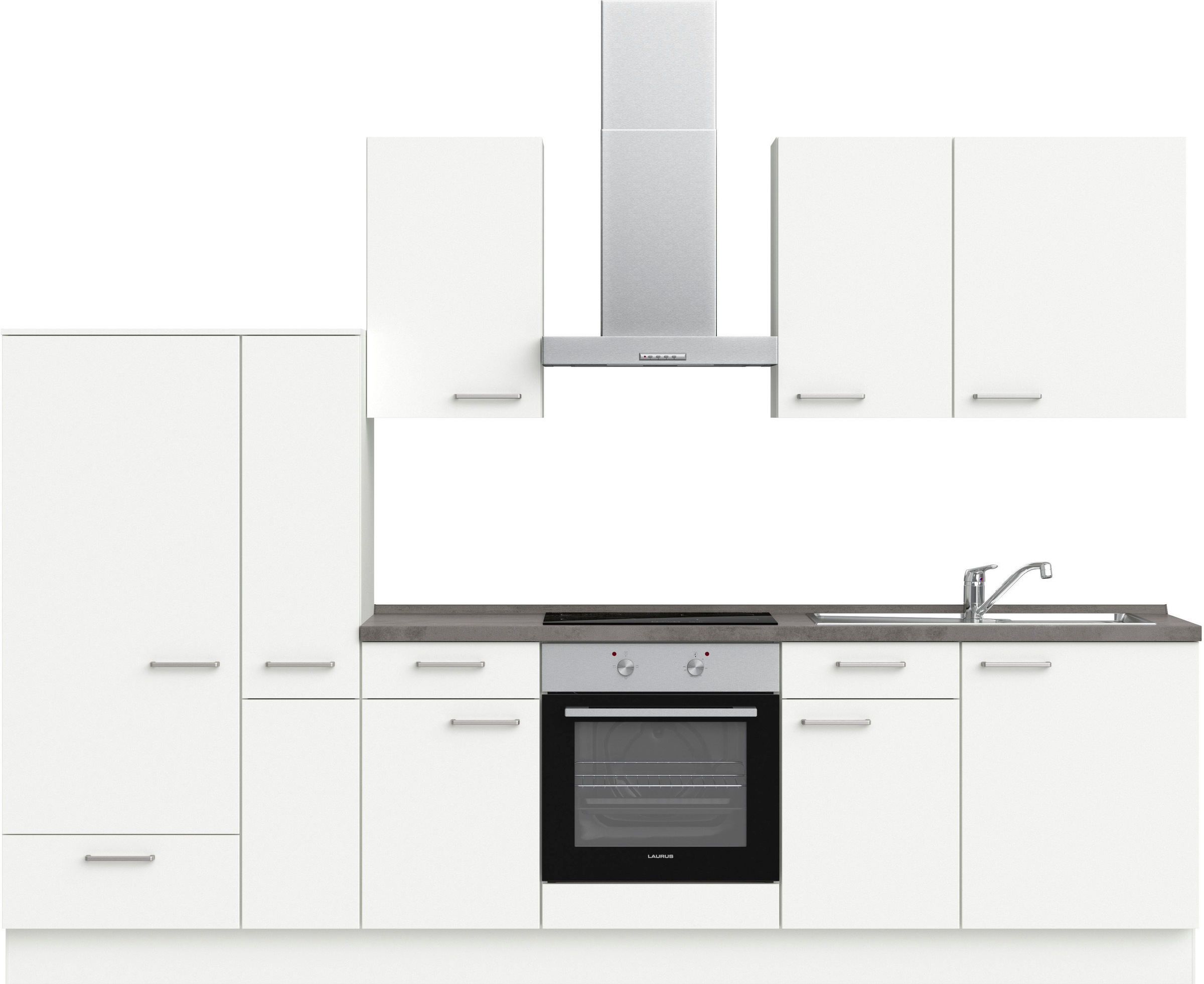 nobilia® Küchenzeile »"Touch I"«, vormontiert, Ausrichtung wählbar, Breite 300 cm, wahlw. mit E-Geräten