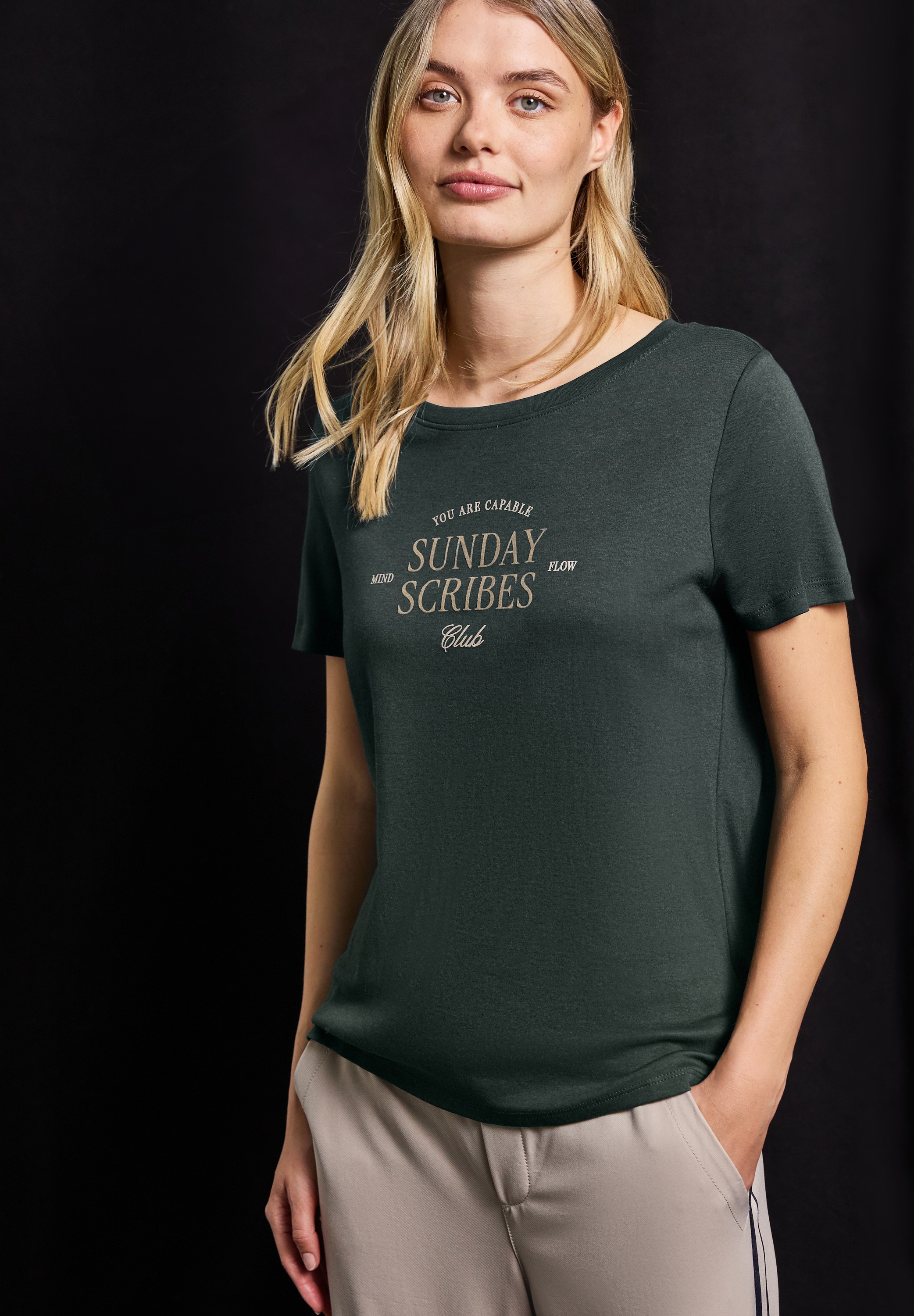 STREET ONE T-Shirt mit Wording-Print günstig online kaufen