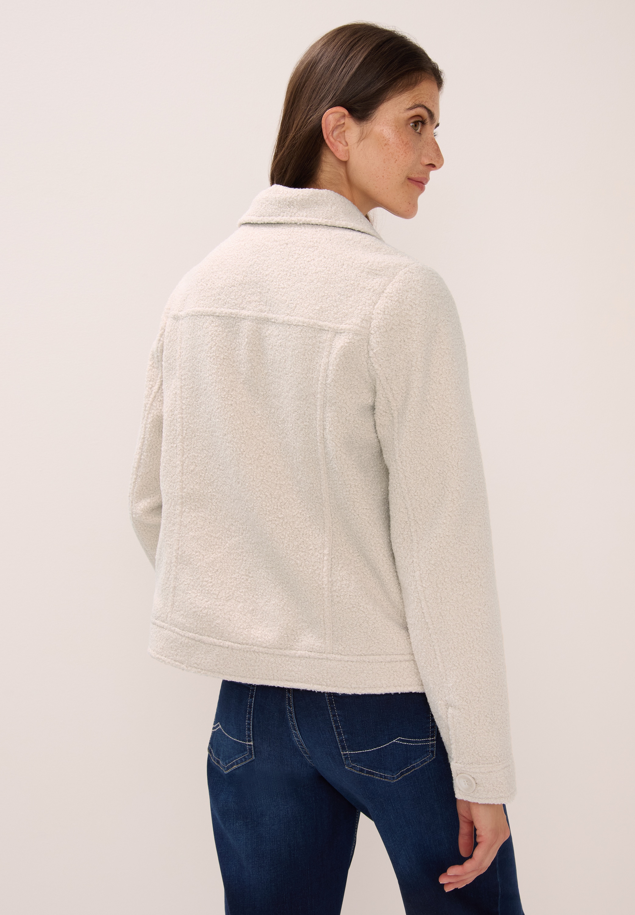 Cecil Fellimitatjacke, ohne Kapuze, mit Knopfleiste