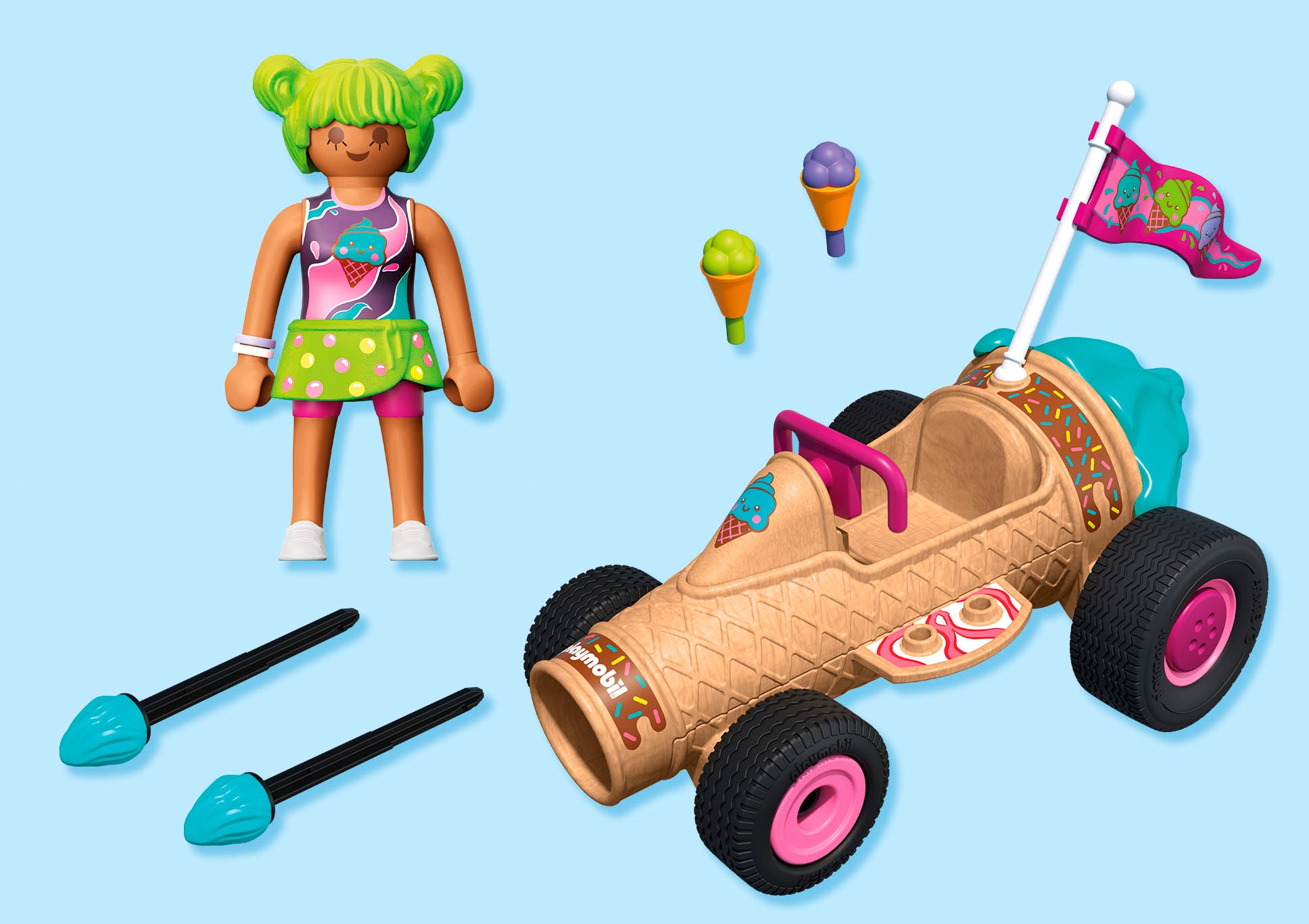 Playmobil® Konstruktions-Spielset »Rasende Eistüte (71718), Funstars« Made in Europe