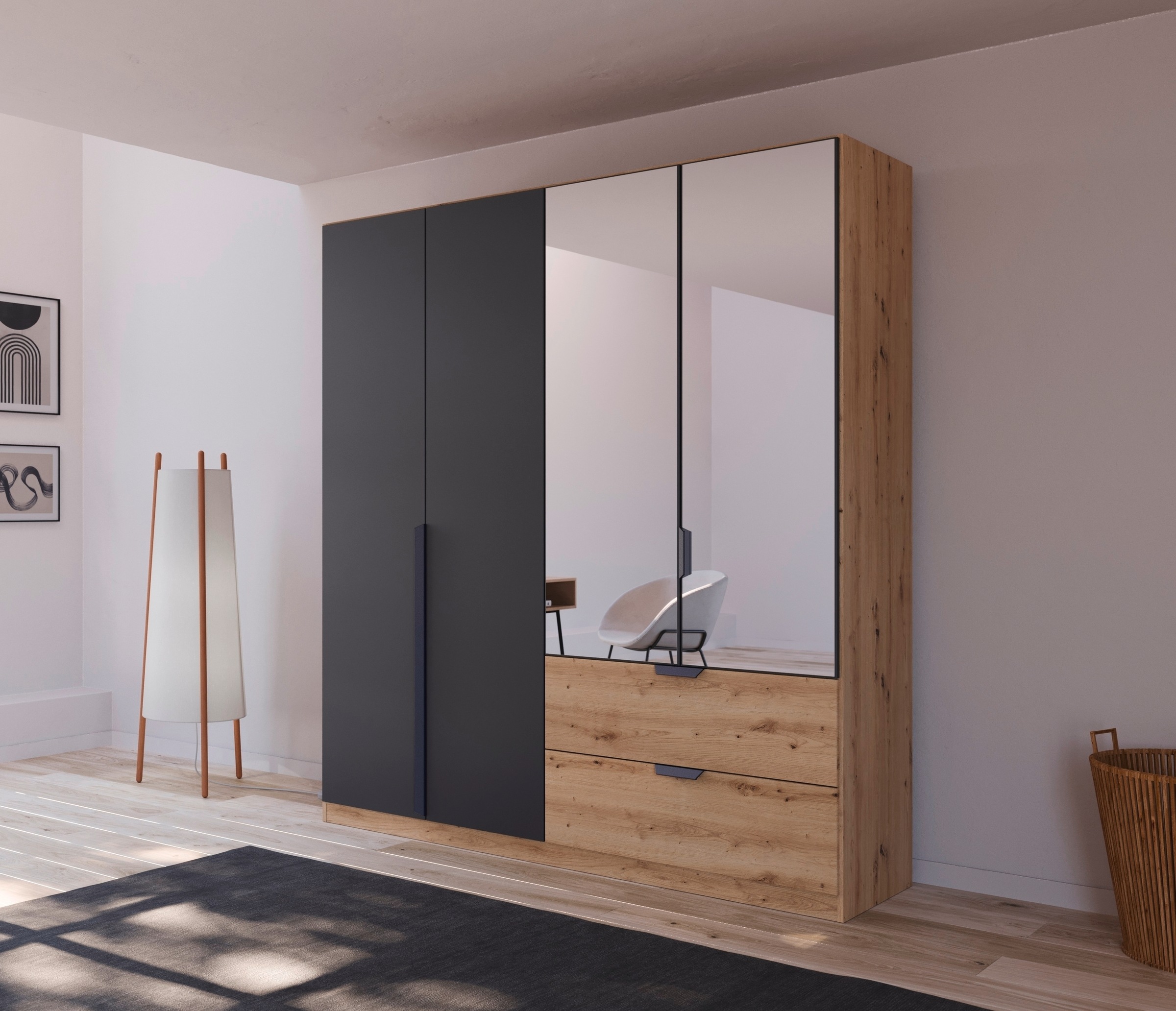 rauch Drehtürenschrank "Kleiderschrank Schrank Garderobe Ankleide DARK&WOOD günstig online kaufen