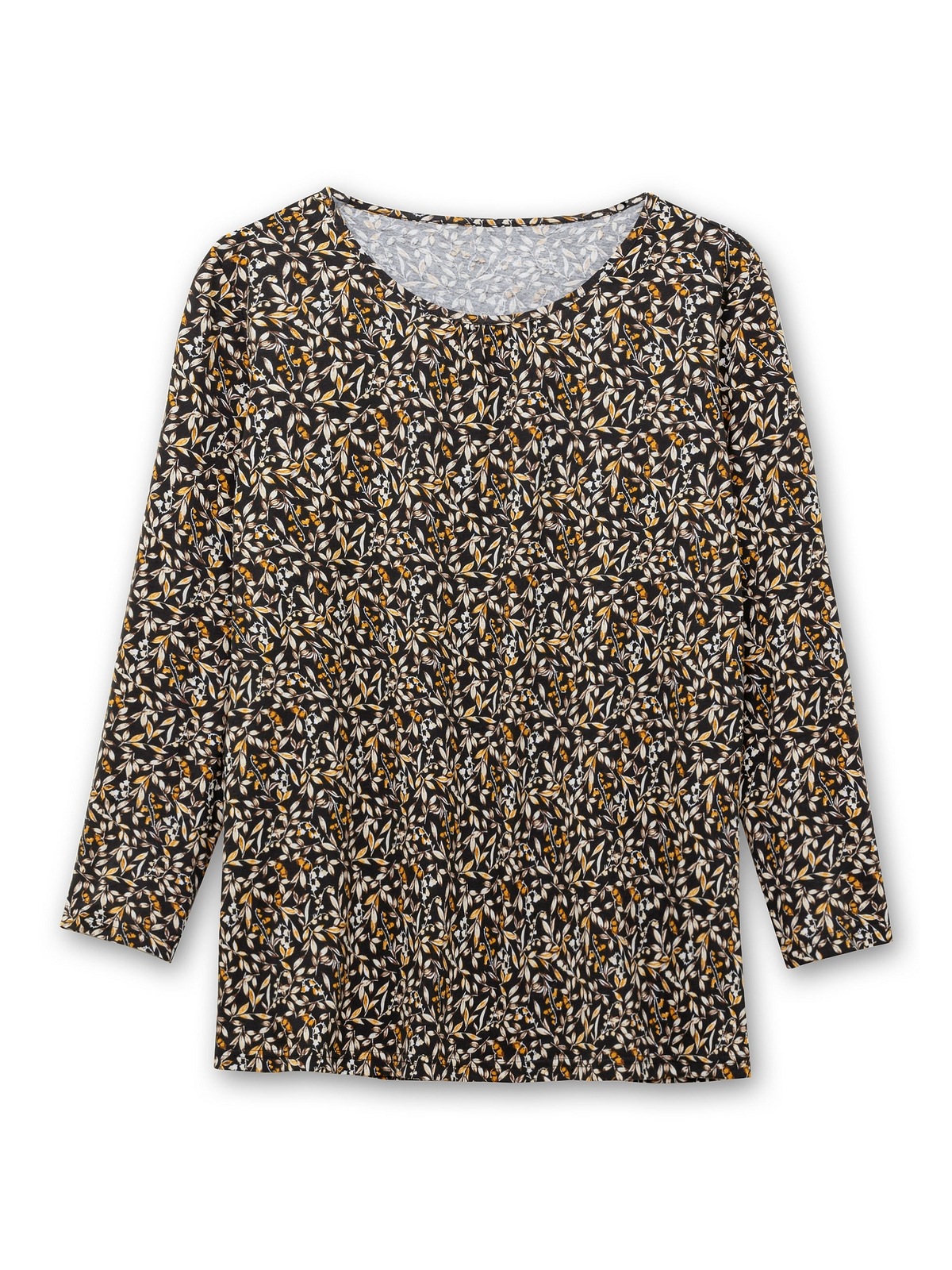 Sheego Langarmshirt »Große Größen«, aus Baumwolljersey mit Minimalprint