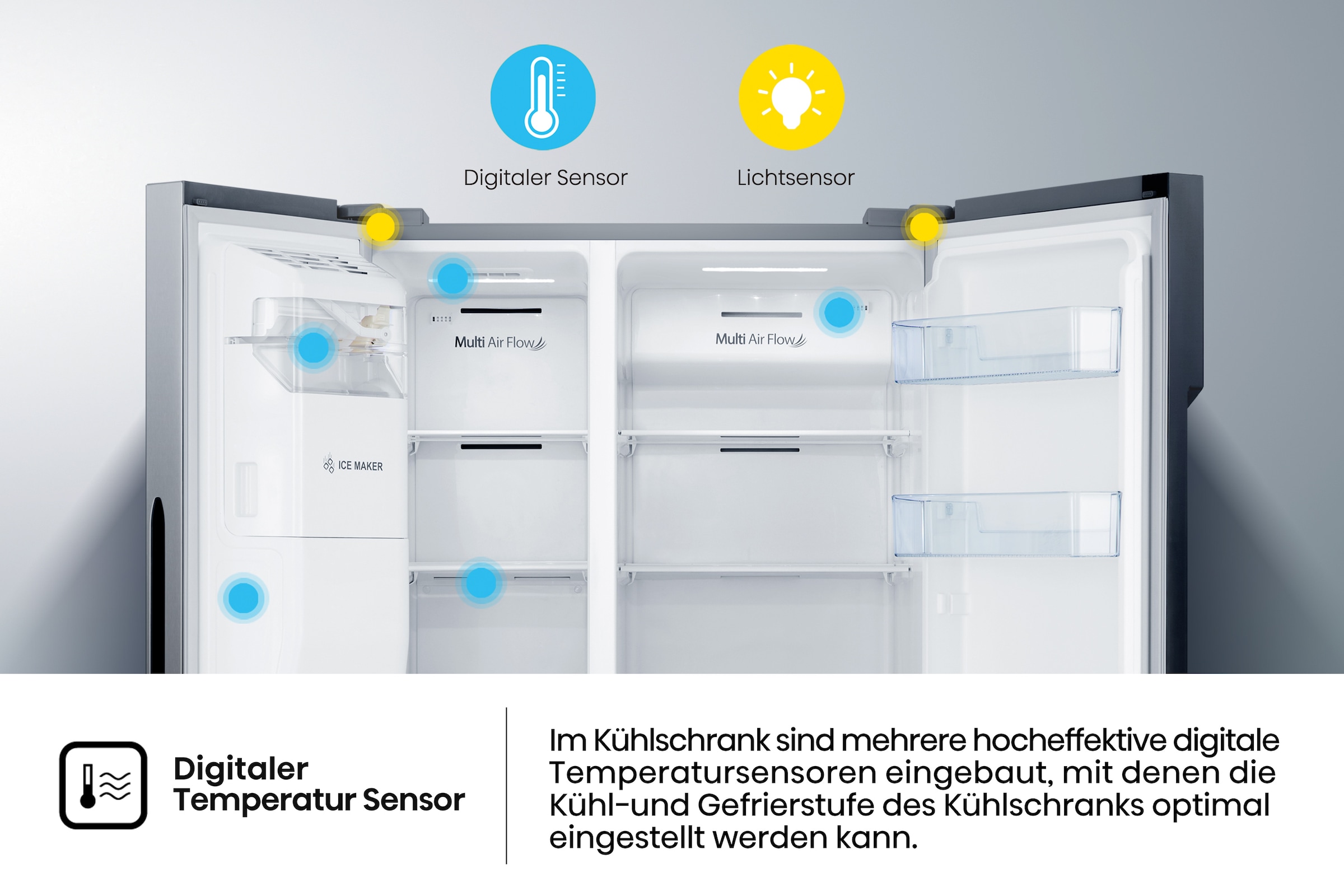 Hisense Side-by-Side »RSIM535ACE«, Wasser-/Eisspender, NoFrost, mit Wassertank