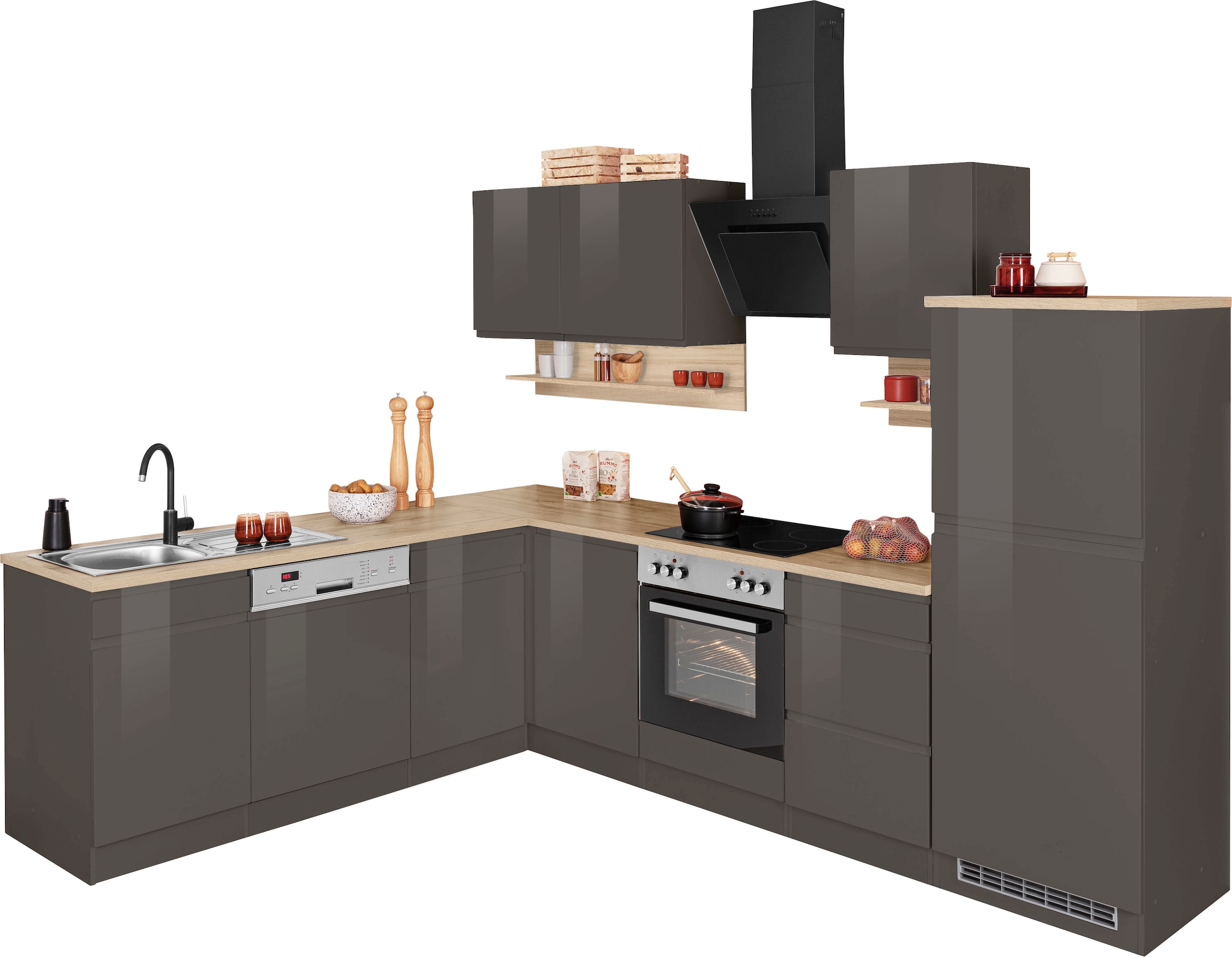 HELD MÖBEL Winkelküche "Virginia", Stellbreite 220/280 cm, wahlweise mit E- günstig online kaufen