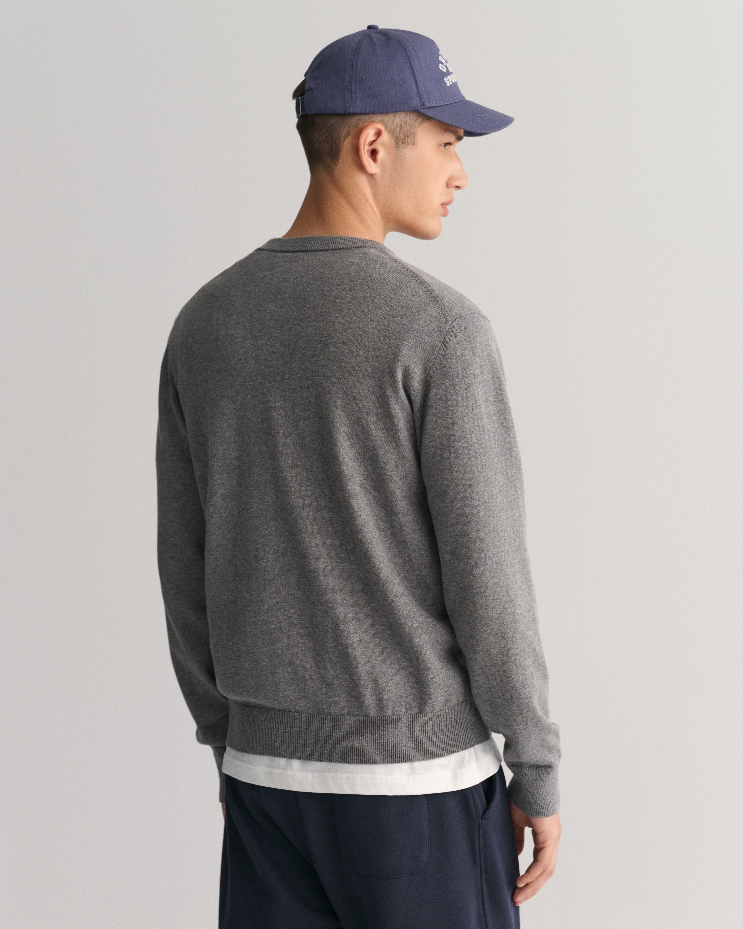 Gant pour homme. 8030561 Pull à col roulé en coton classique Gris (L), Casuel 4