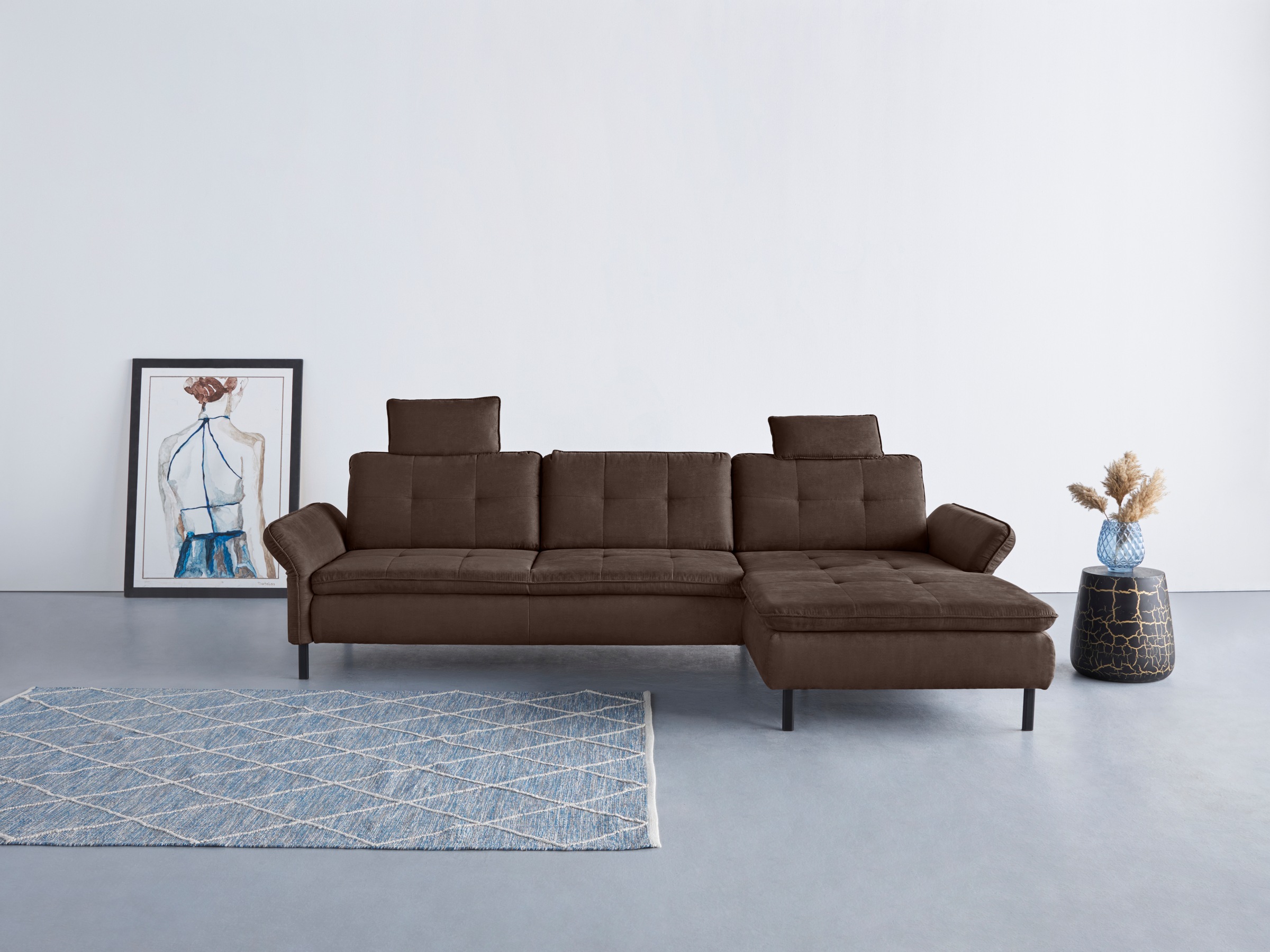 Ecksofa »Birkholm L-Form«, Armlehnverstellung, auch in Easy Clean Bezug - mit Wasser...