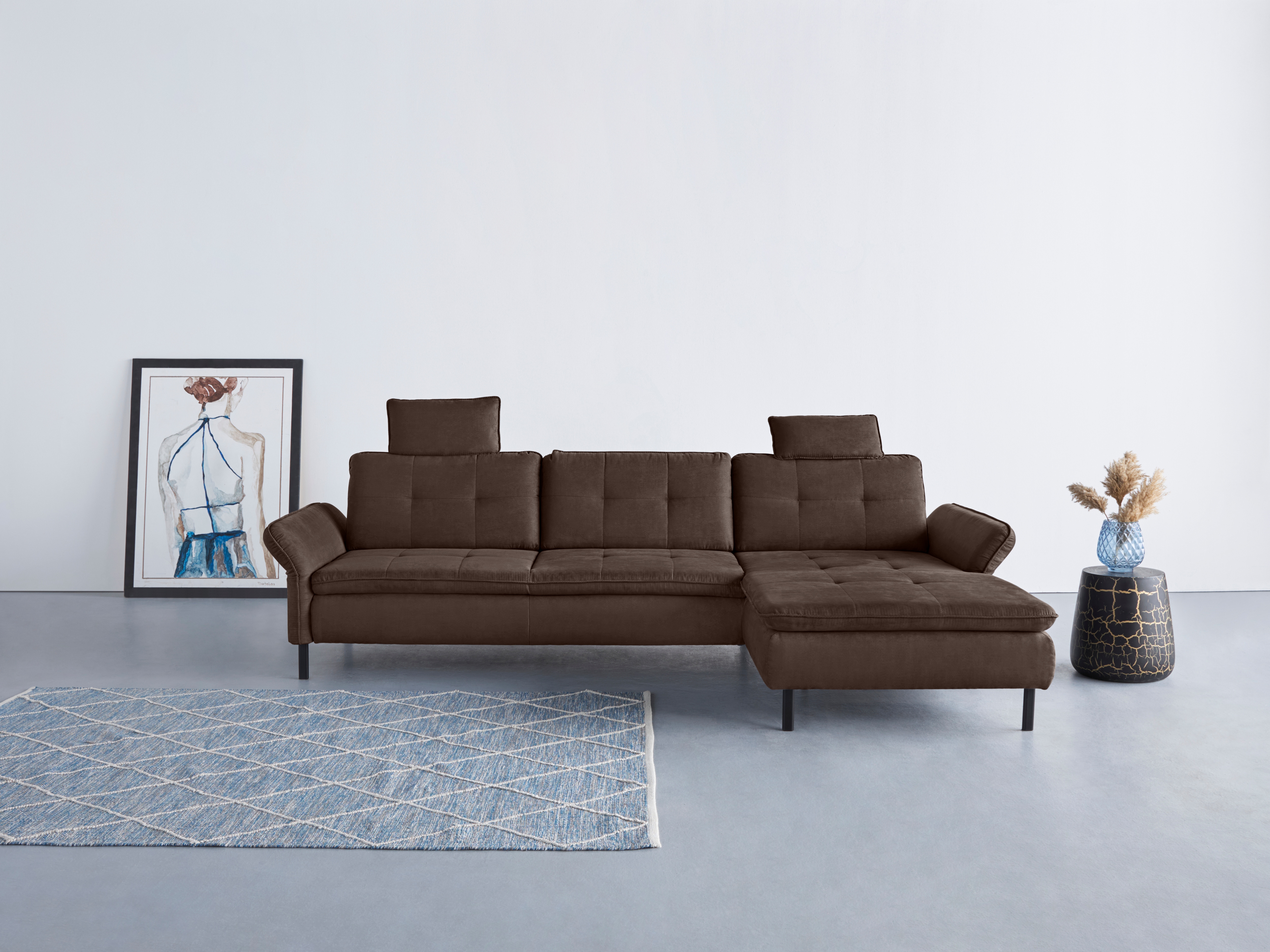 OTTO home Ecksofa "Birkholm L-Form" Armlehnverstellung, auch in Easy Clean Bezug - mit Wasser zu reinigen