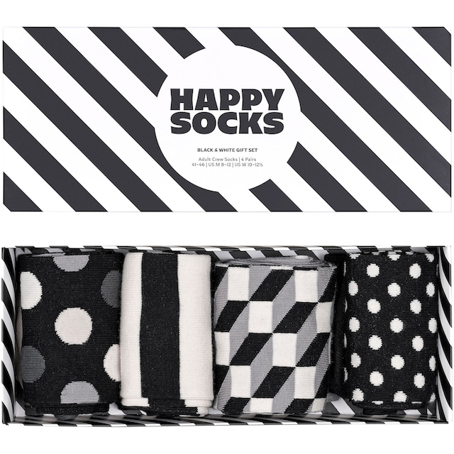 Happy Socks Socken, (Packung, 4 Paar), Classic Black & White Socks Gift Set  bestellen | BAUR