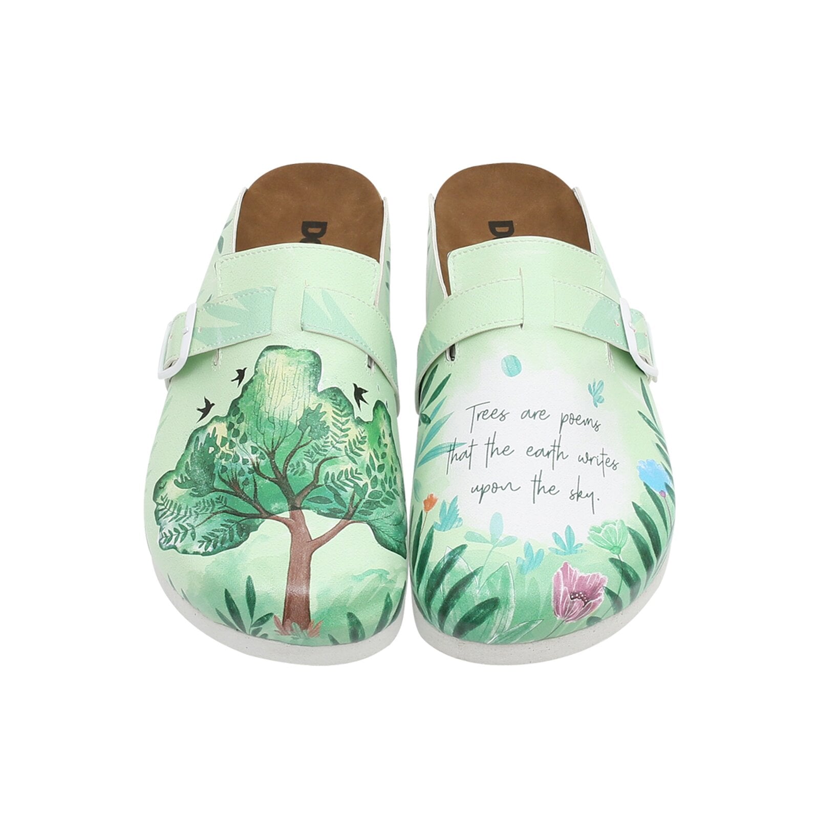 DOGO Hausschuh »Comfie Pantoletten Hausschuhe Trees Are Poems Damen Sandalen«, Vegan