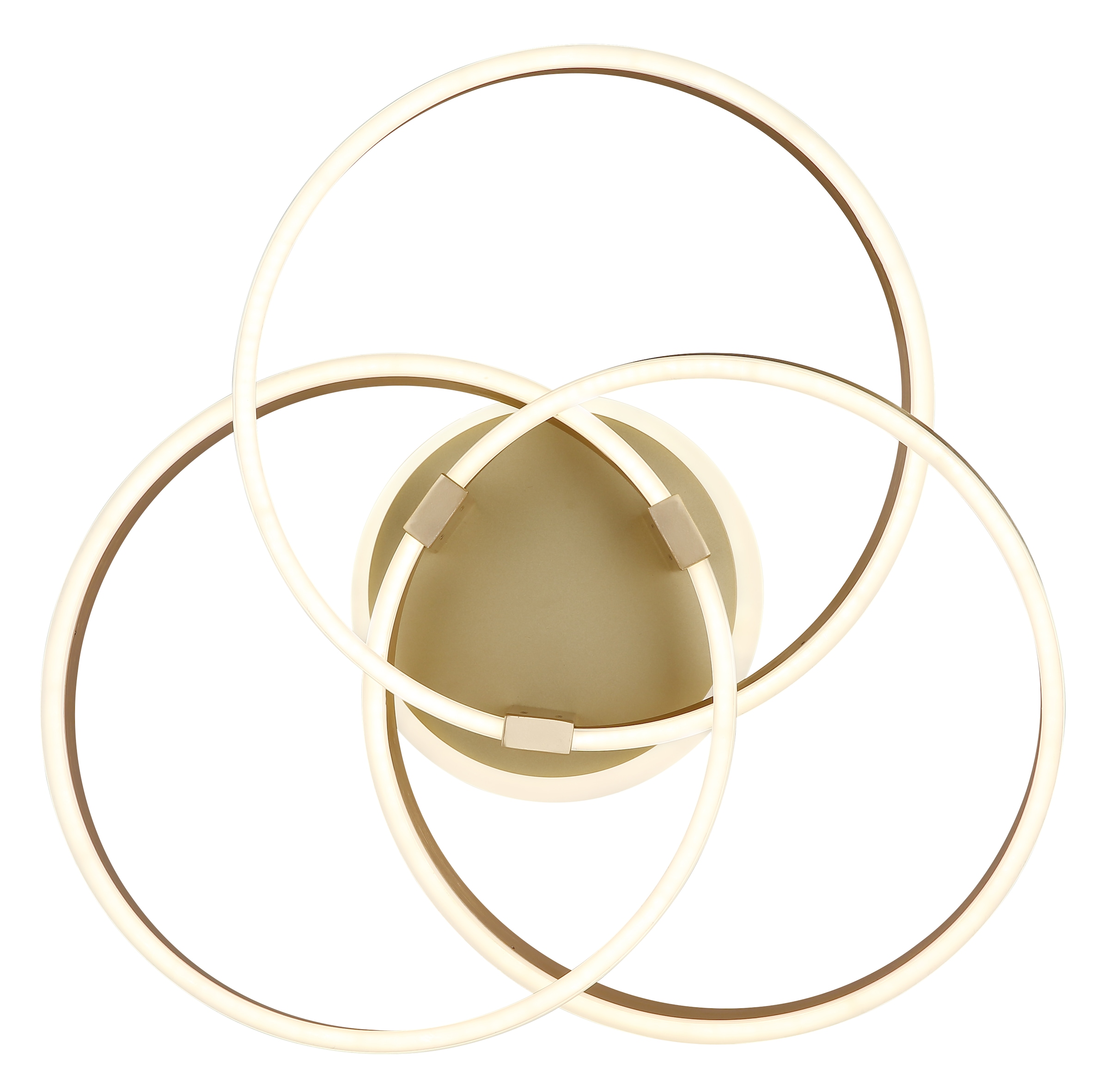 GLOBO LIGHTING Deckenleuchte »HERWIG« LED-Modul 1 Stk. Deckenleuchte Gold, Acryl opal, dimmbar, Fernbedienung, LED 56W