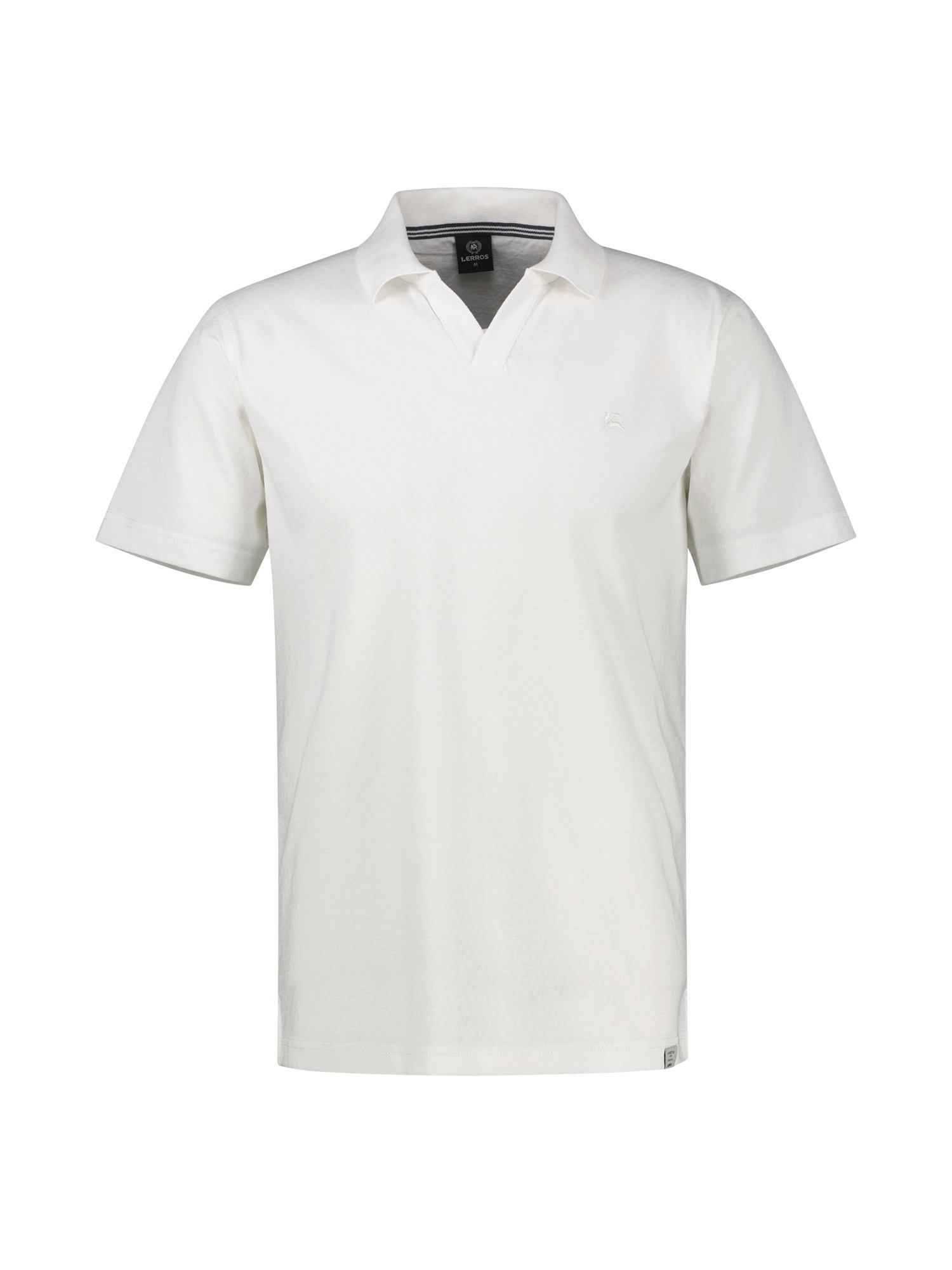 LERROS Poloshirt »Modernes Poloshirt mit Jaquard-Muster und knopflosem Kragen«