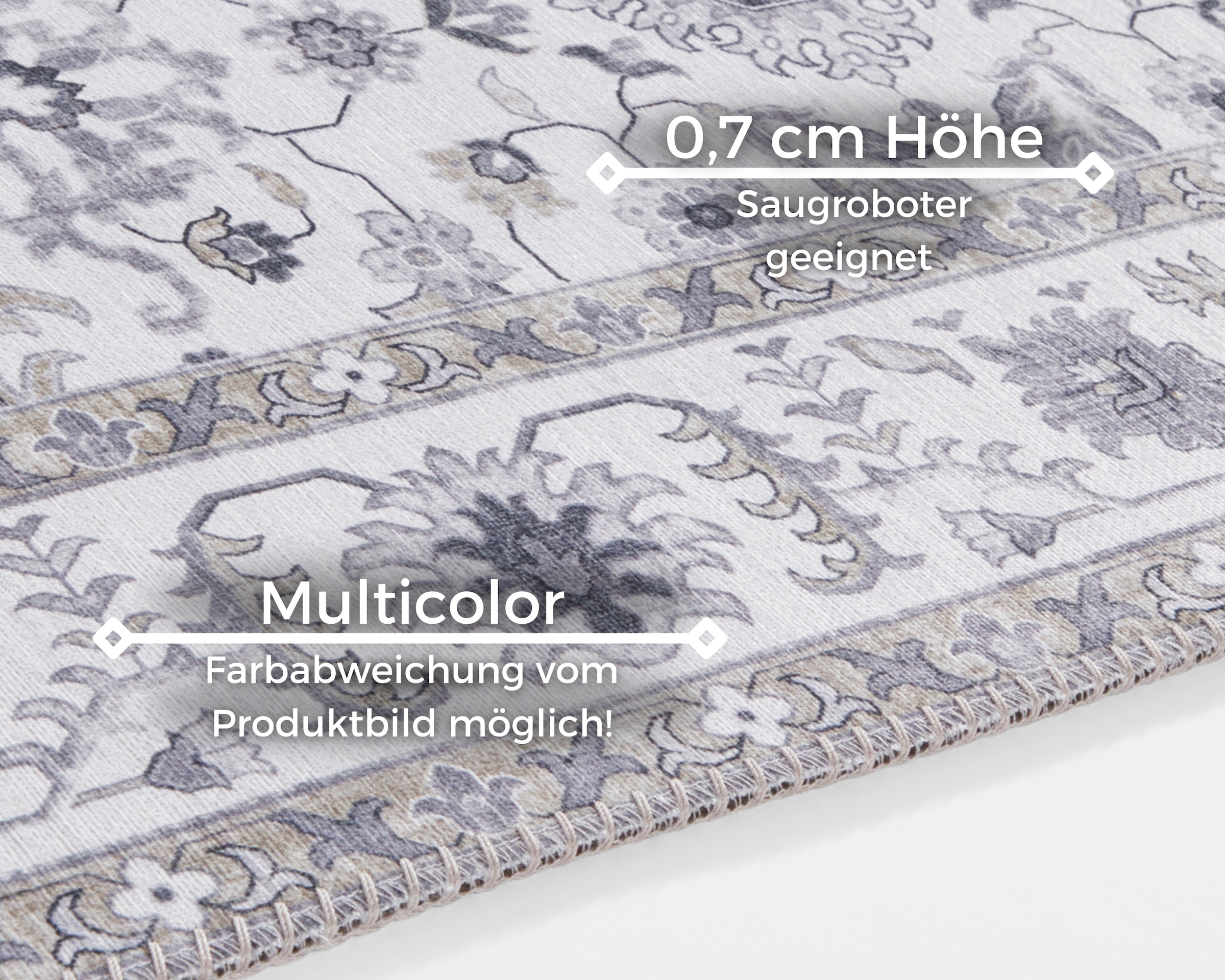 NORTHRUGS Teppich »Vivana«, rechteckig, 5 mm Höhe, Orientalisch, Läufer, Vintage, Wohnzimmer, Schlafzimmer, Esszimmer