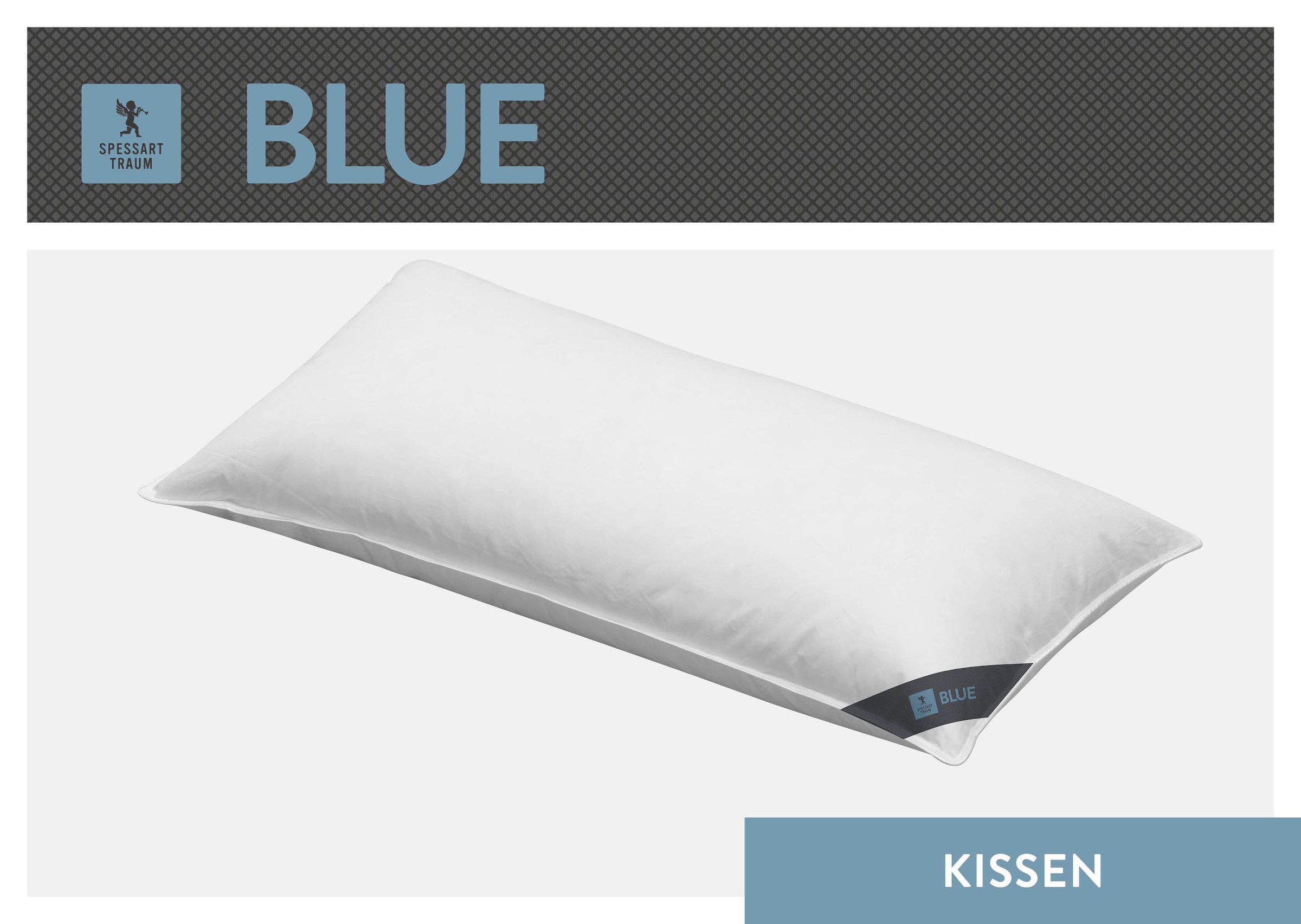 SPESSARTTRAUM 3-Kammer-Kopfkissen "Blue" Füllung: Außen: 60% Daunen,40% Fed günstig online kaufen