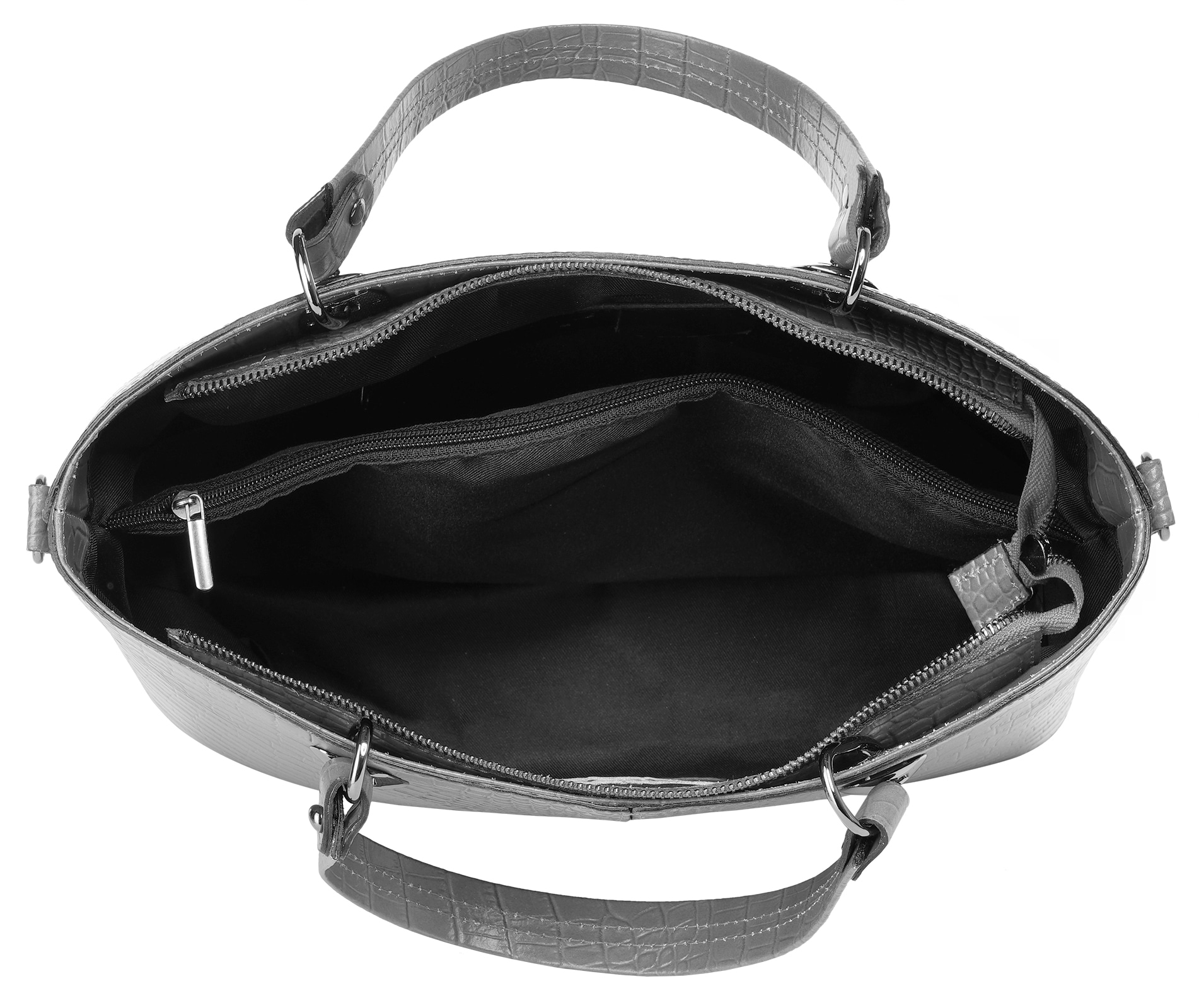 Cluty Henkeltasche, echt Leder, Made in Italy