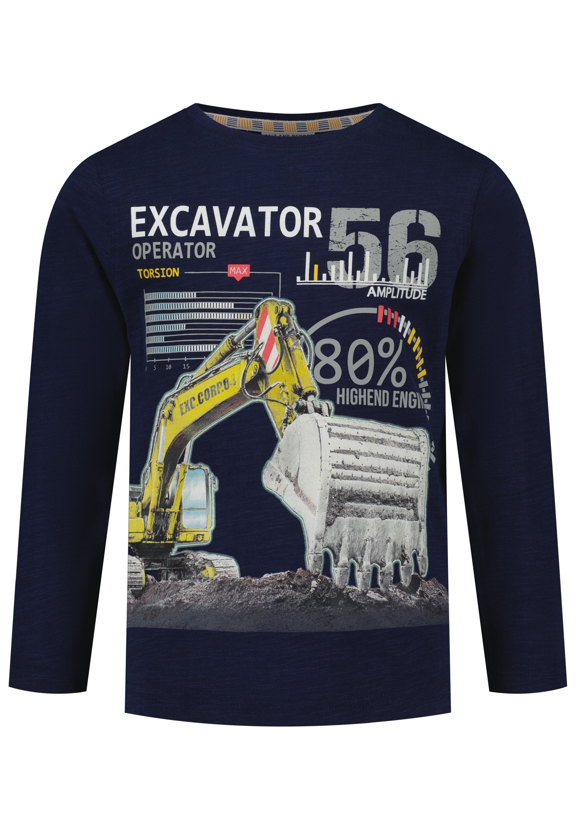 SALT AND PEPPER Langarmshirt »Builder«, (2 tlg.), mit Leuchtdruck und Hologramm