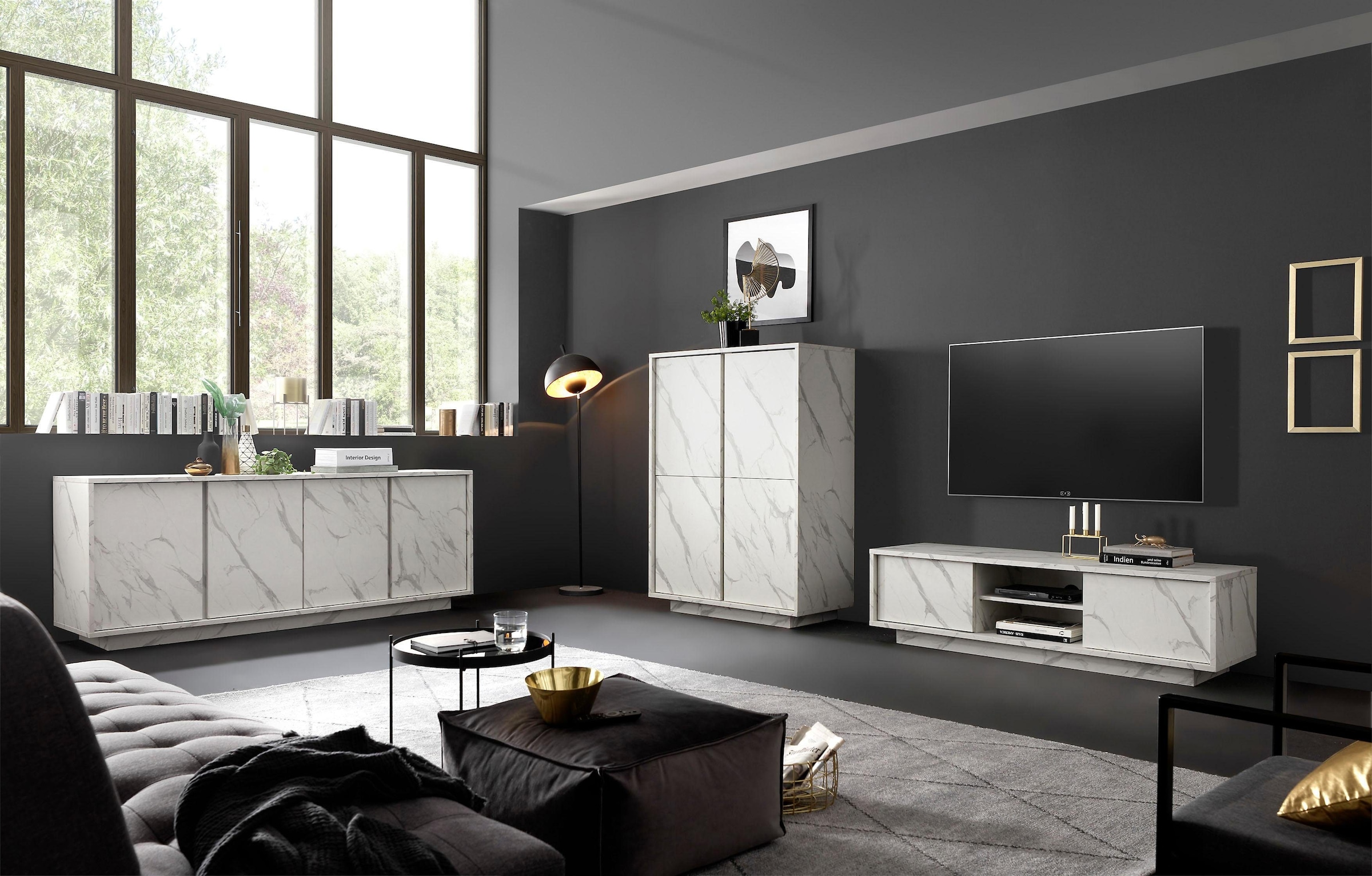 INOSIGN Highboard »Carrara«, grifflos