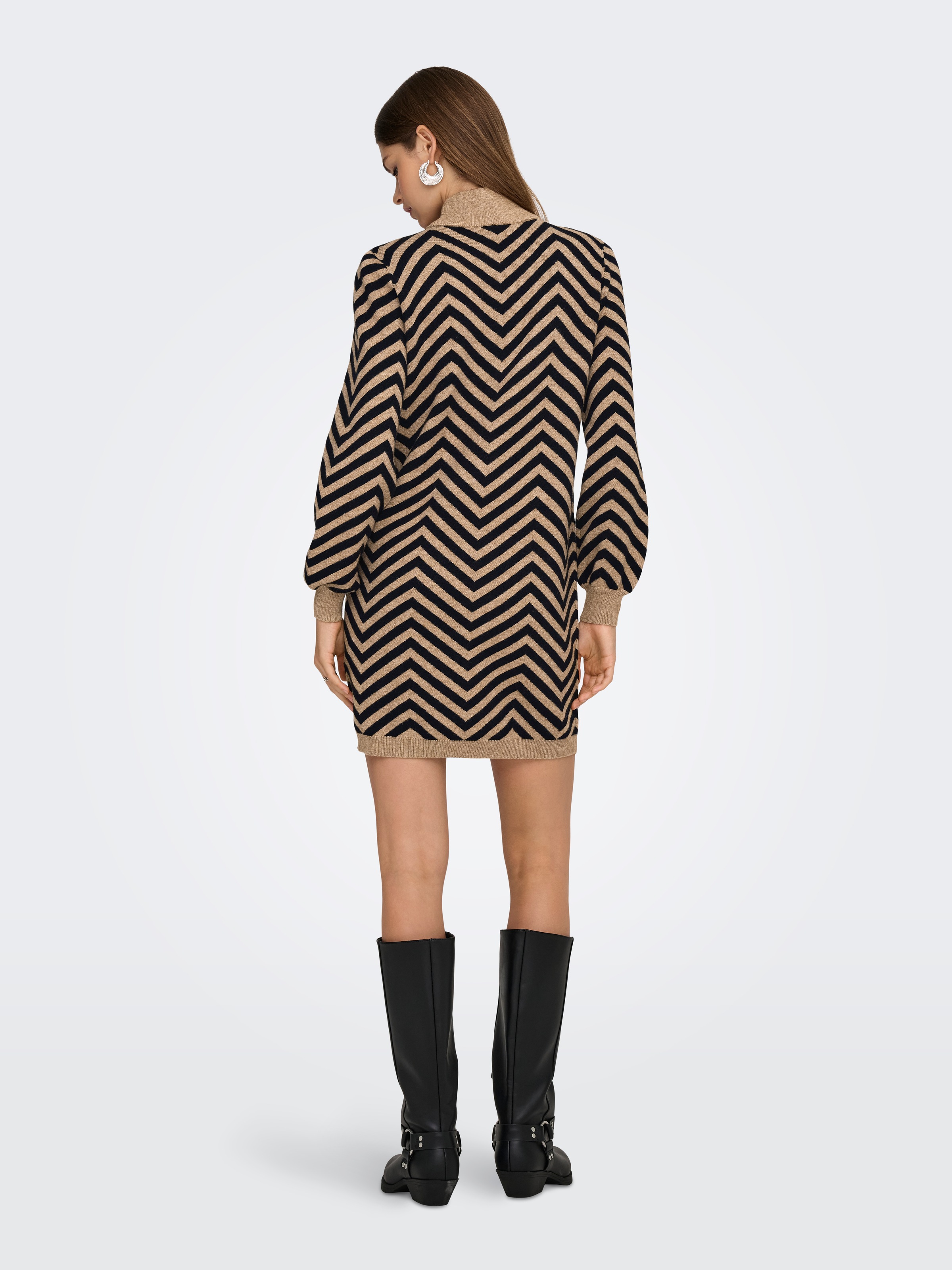 ONLY Strickkleid "ONLJULIA LS HIGHNECK PATTERN DRESS KNT" günstig online kaufen