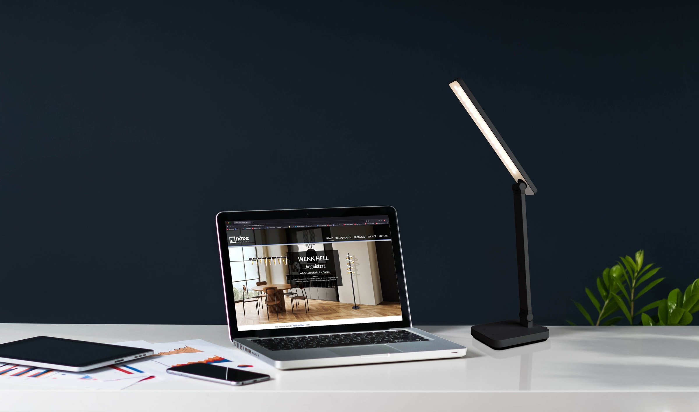 näve Tischleuchte »"MOVER"«, Leuchtmittel LED-Modul | LED fest integriert, Inkl. CCT-Farbwechsler