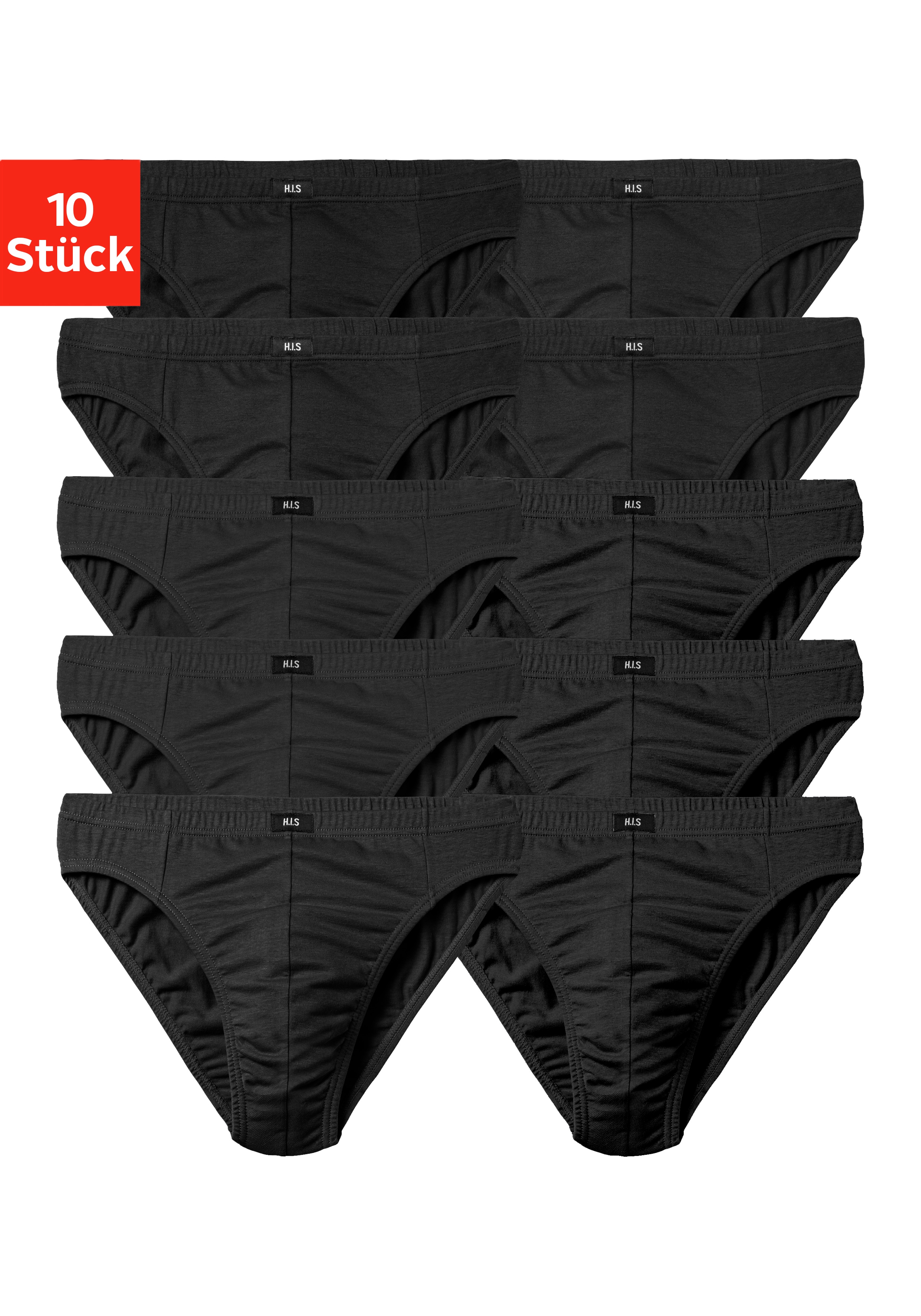 H.I.S Slip "Männer Unterhose" Packung, 10 Stk. in Unifarben