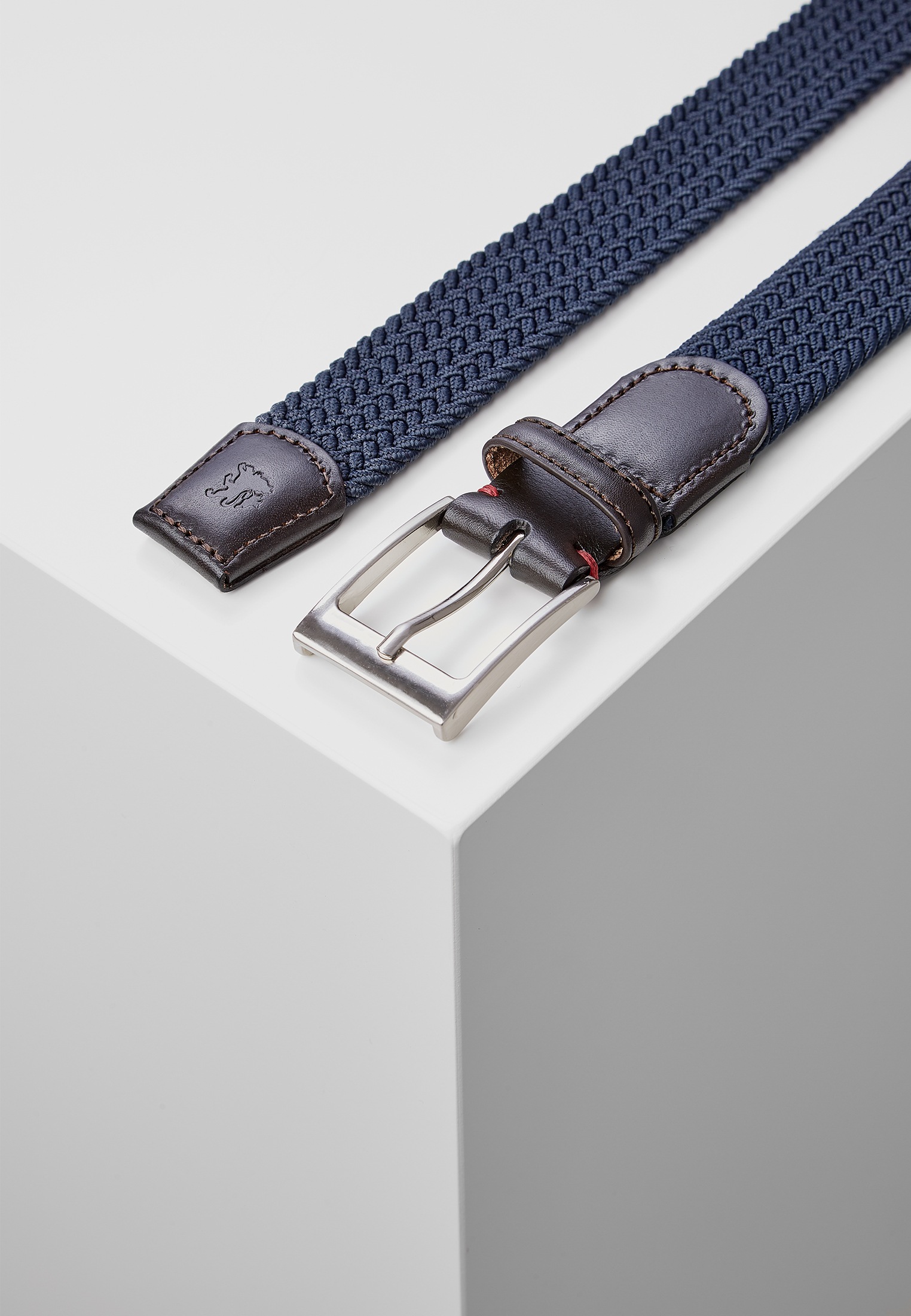 Ledergürtel LERROS "Gürtel *Harvey*", Herren, Gr. 95, blau (navy), Materialmix, Gürtel Ledergürtel 4