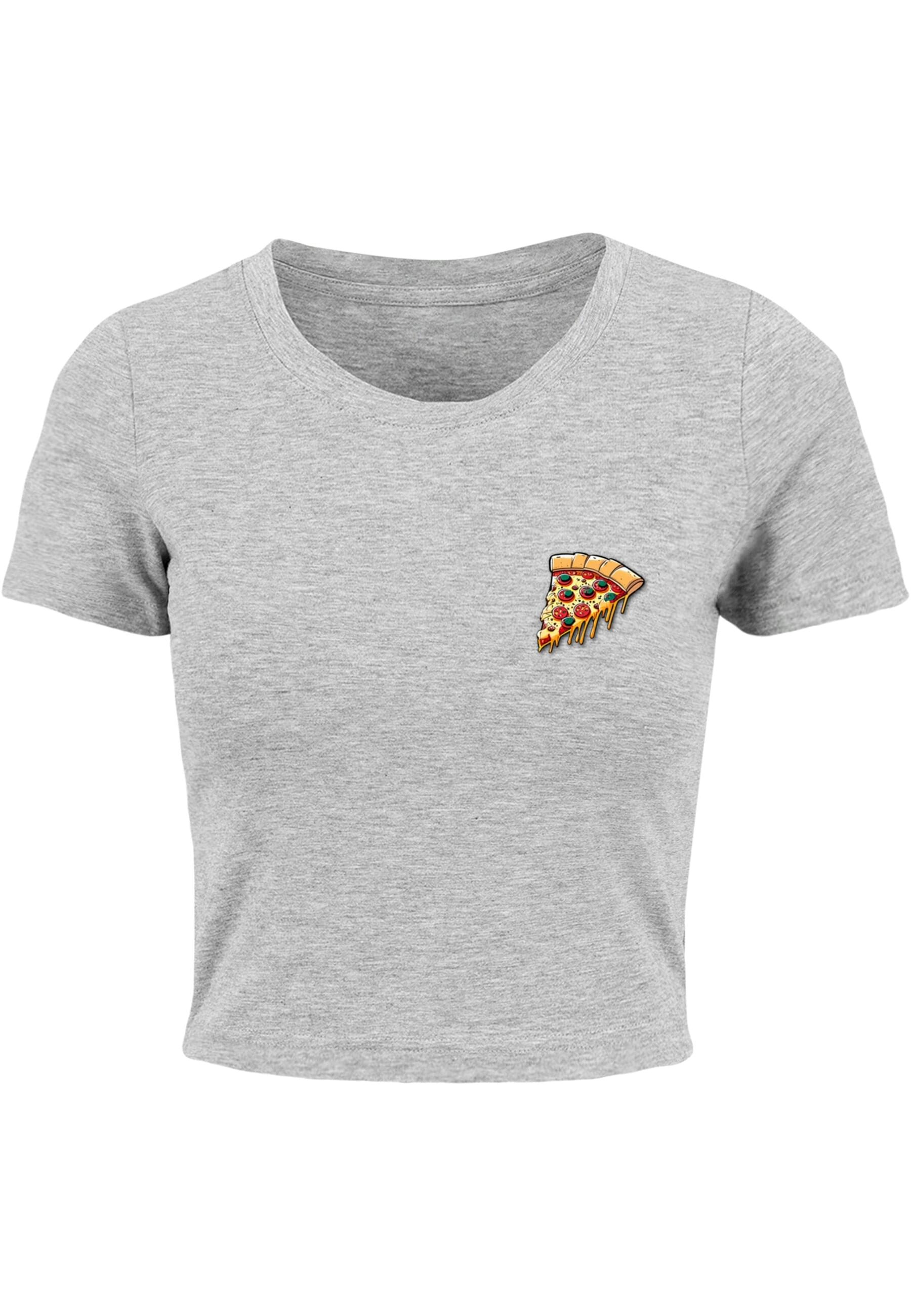 T-Shirt »Merchcode Damen Ladies Pizza Comic Cropped Tee«, (1 tlg.)