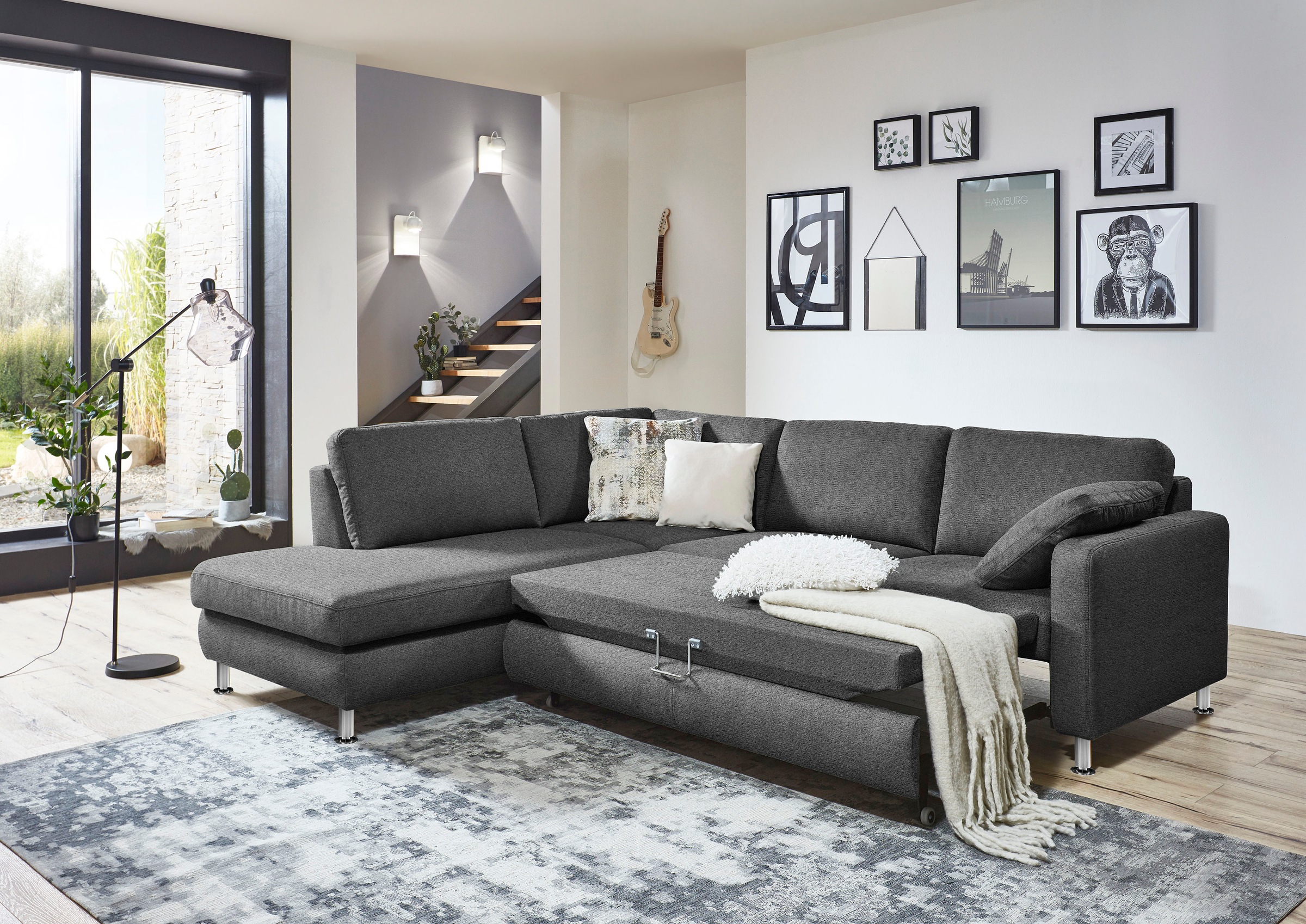 Die PlanBar Ecksofa »MP-IN19027 L-Form«, wahlweise mit Bettfunktion, mit Kaltschaum