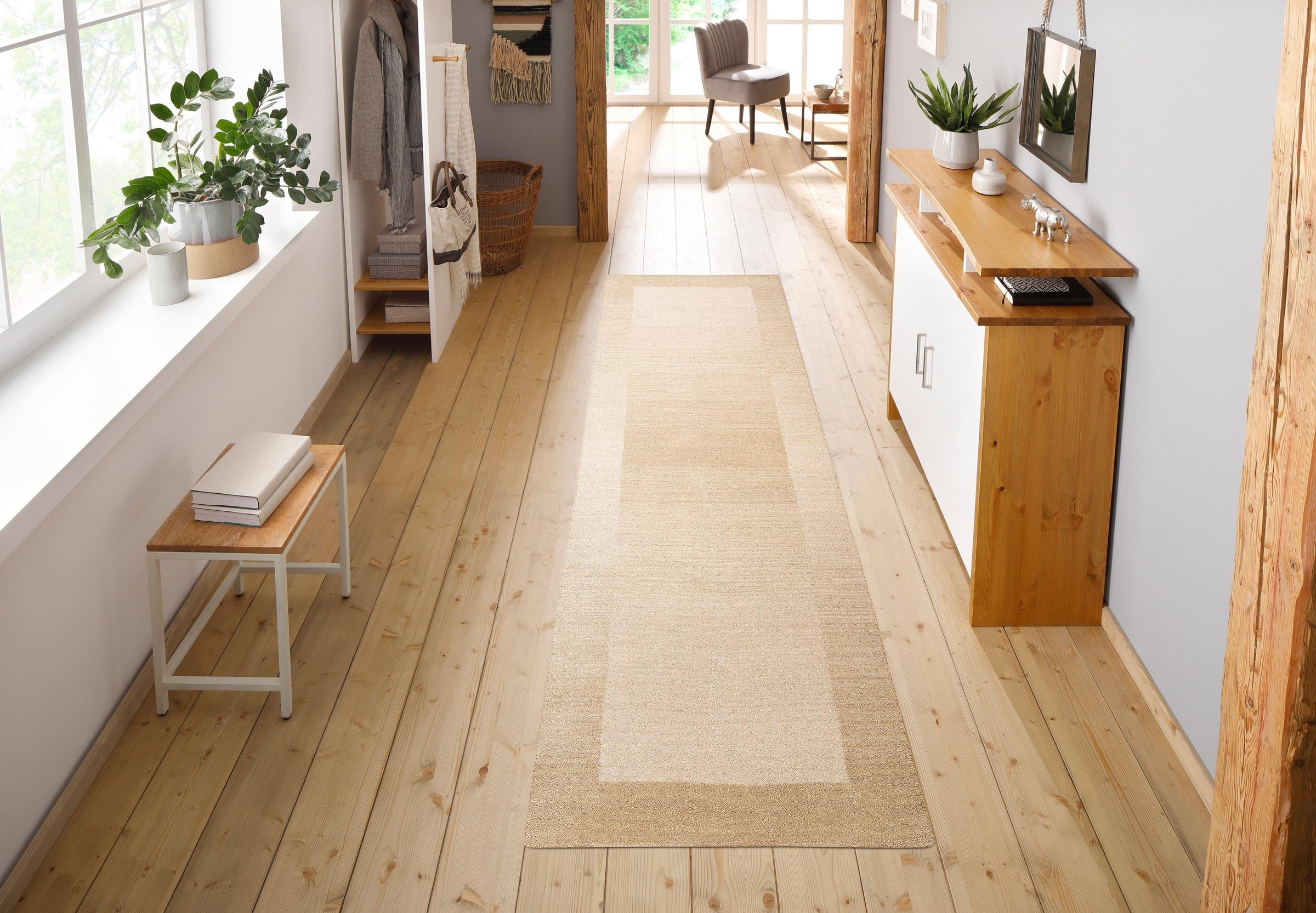 THEKO Läufer "Gabbeh Super, Handweb, Teppich, Bordüre, reine Wolle," rechte günstig online kaufen