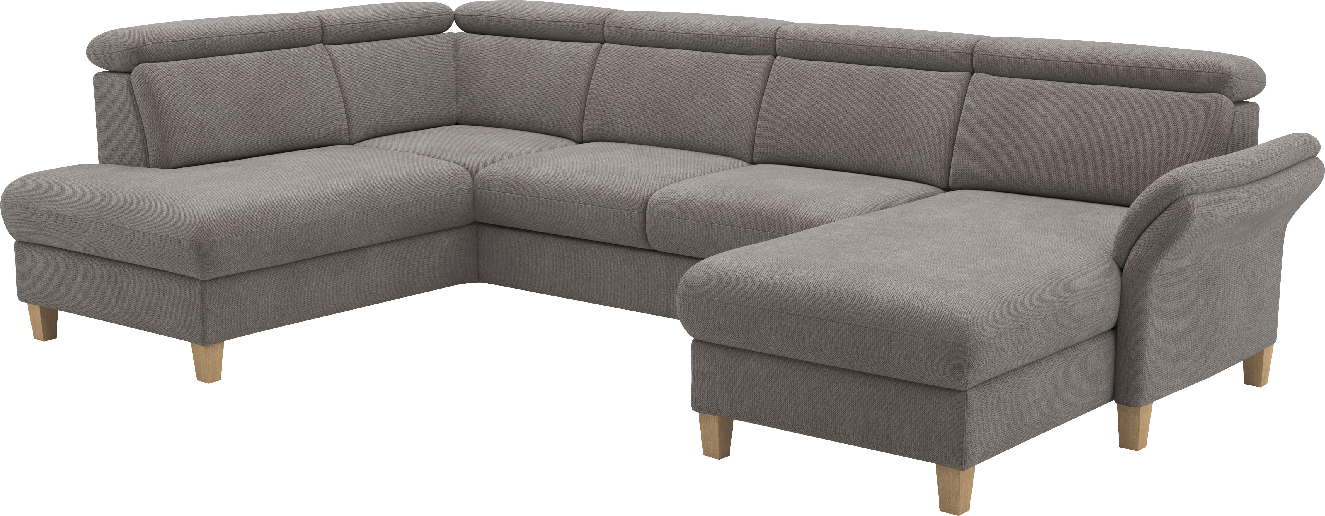 Thumbnail - Home affaire Wohnlandschaft "Glendale, U-Form" inkl. Kopfteilverstellung, wahlweise mit Vorziehsitz und Bettkasten