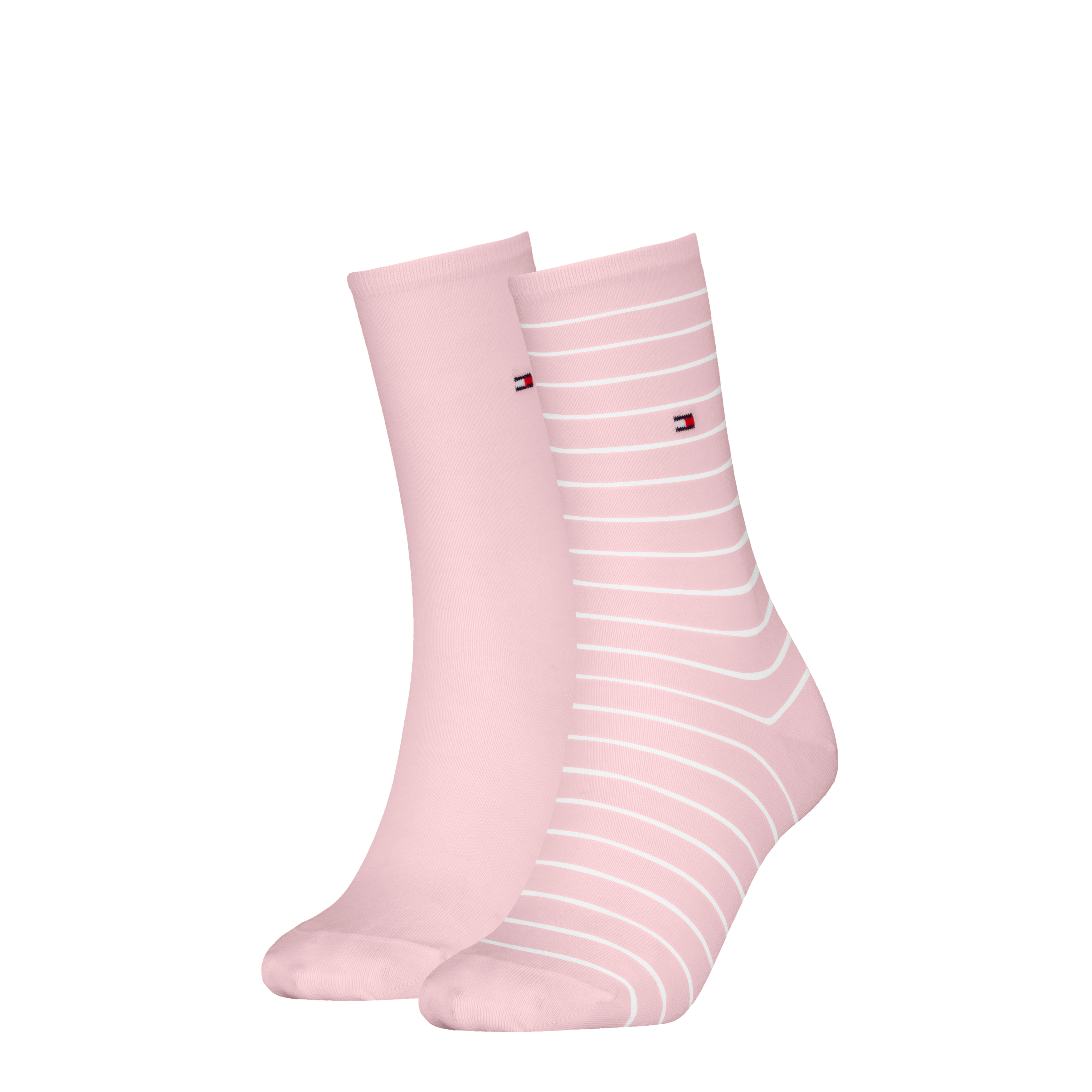 Tommy Hilfiger "TH WOMEN SOCK 2P SMALL STRIPE" 2 Paar, 2 Stk. tlg. mit schmalem Rippenbündchen, meliert, gestreift