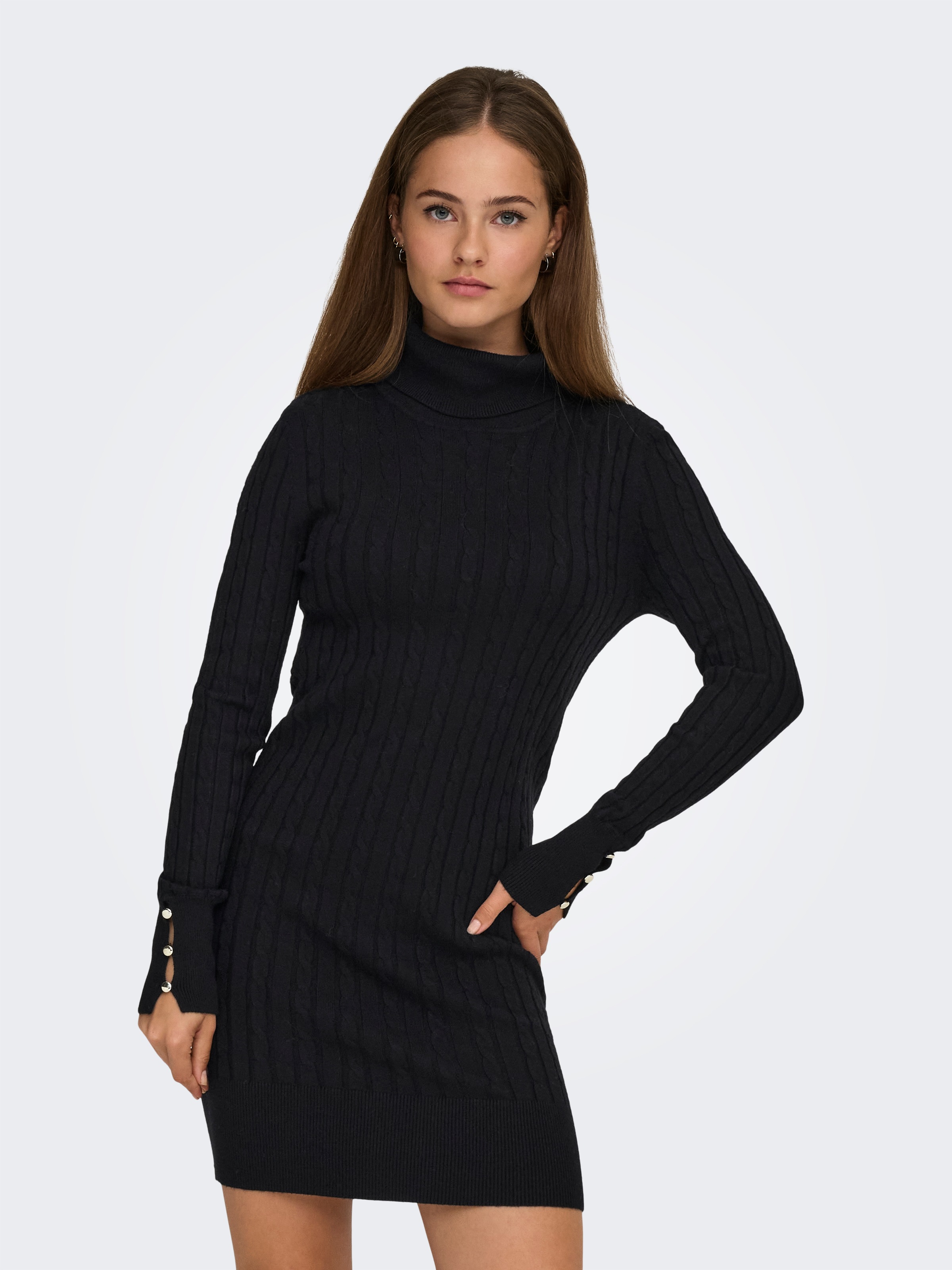 ONLY Strickkleid "ONLLOUIS LS ROLLNECK CABLE DRESS AT KNT" günstig online kaufen