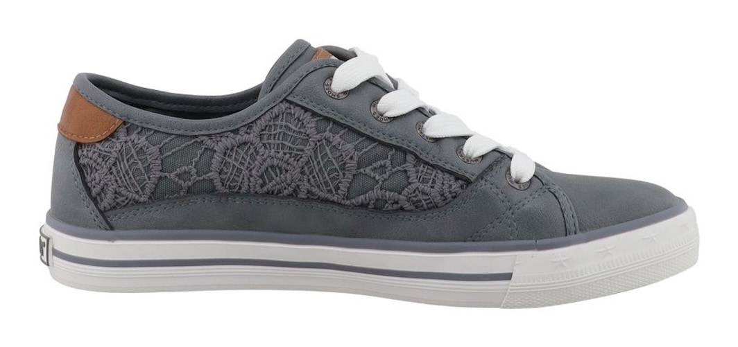Mustang Shoes Sneaker »Winona«  Freizeitschuh, Halbschuh, Schnürschuh mit Makramee-Stickerei