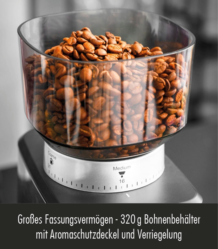 Gastroback Kaffeemühle »42643 Design Digital«, 180 W, Kegelmahlwerk, 320 g Bohnenbehälter