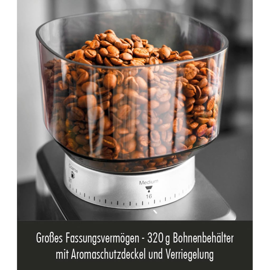 Gastroback Kaffeemühle »42643 Design Digital«, 180 W, Kegelmahlwerk, 320 g Bohnenbehälter