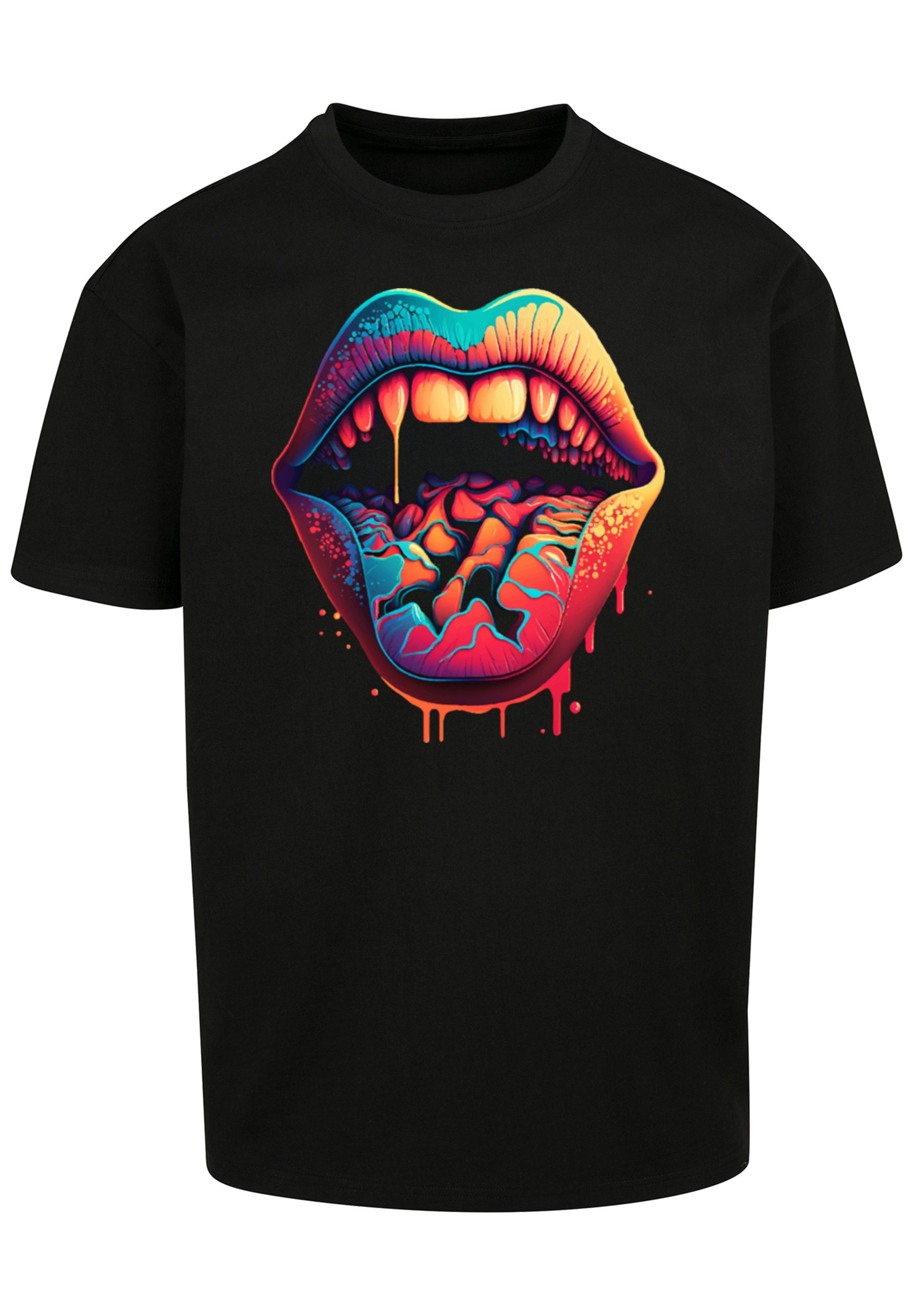 F4NT4STIC T-Shirt "Drooling Lips OVERSIZE TEE", Print günstig online kaufen