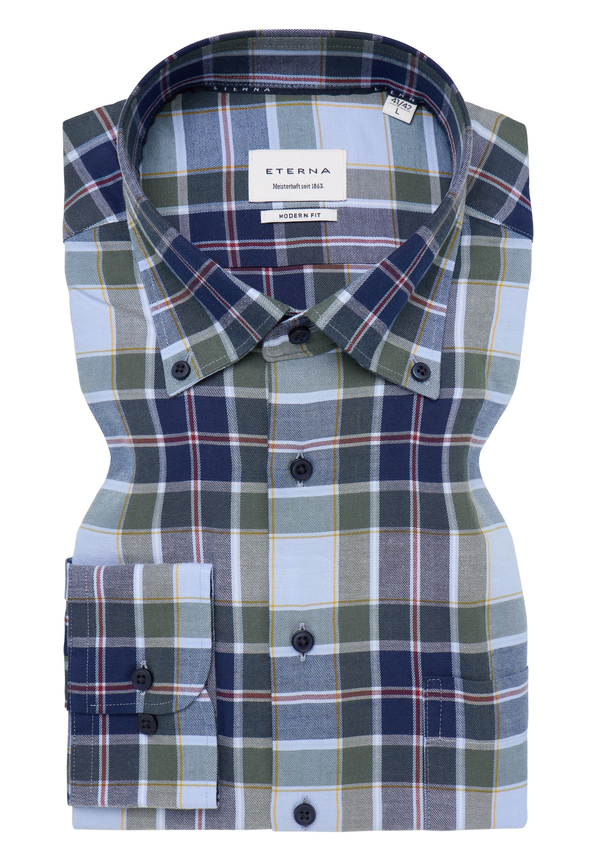 Eterna Langarmhemd »MODERN FIT«, EASY IRON (bügelleicht)