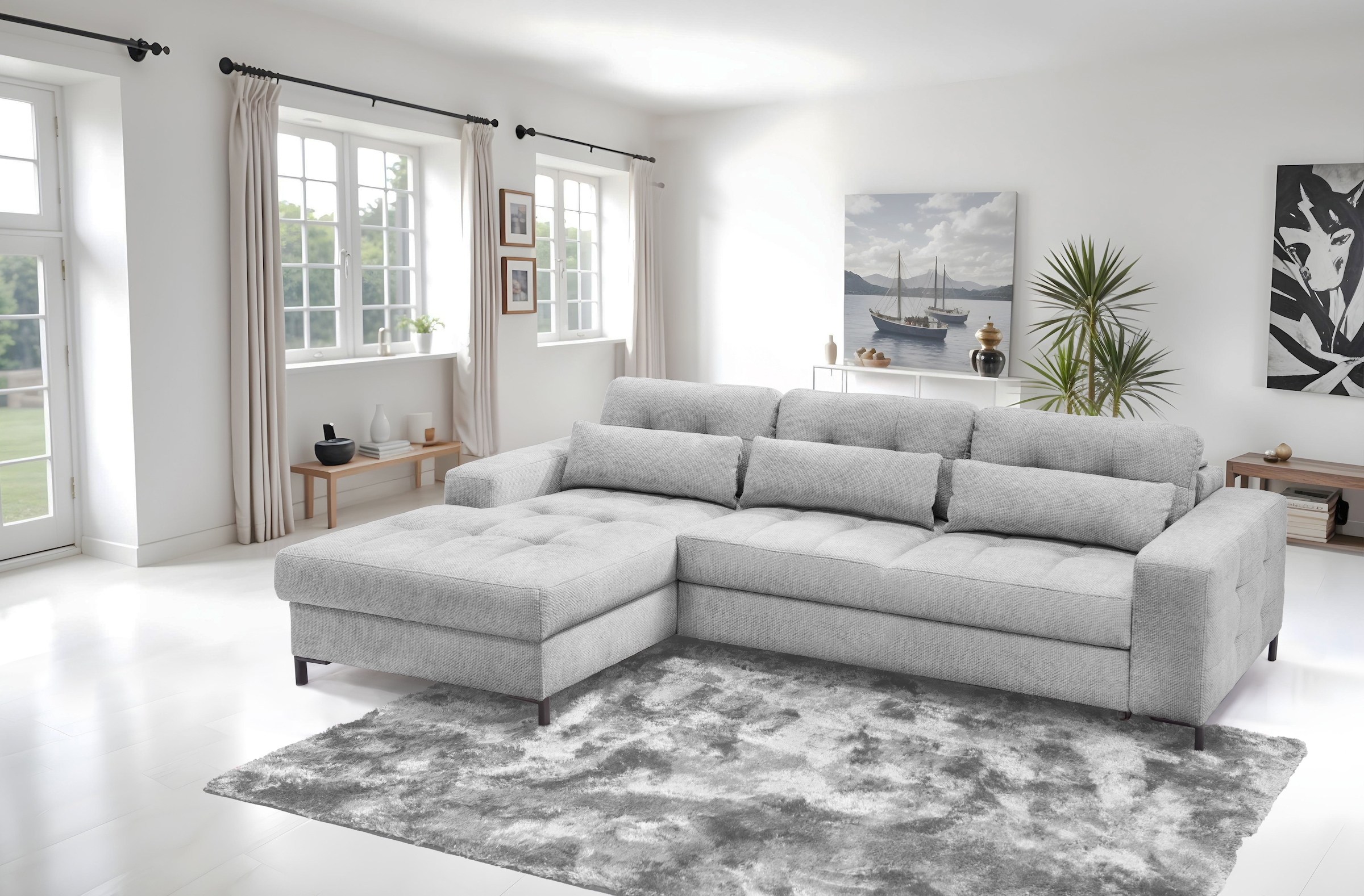 exxpo - sofa fashion Ecksofa "Bonito, mit Rücken- und Sitztiefenverstellung günstig online kaufen